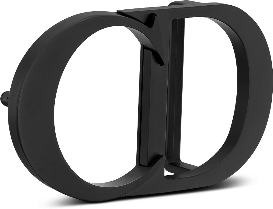 CD Icon Belt Buckle Three quarter closed view