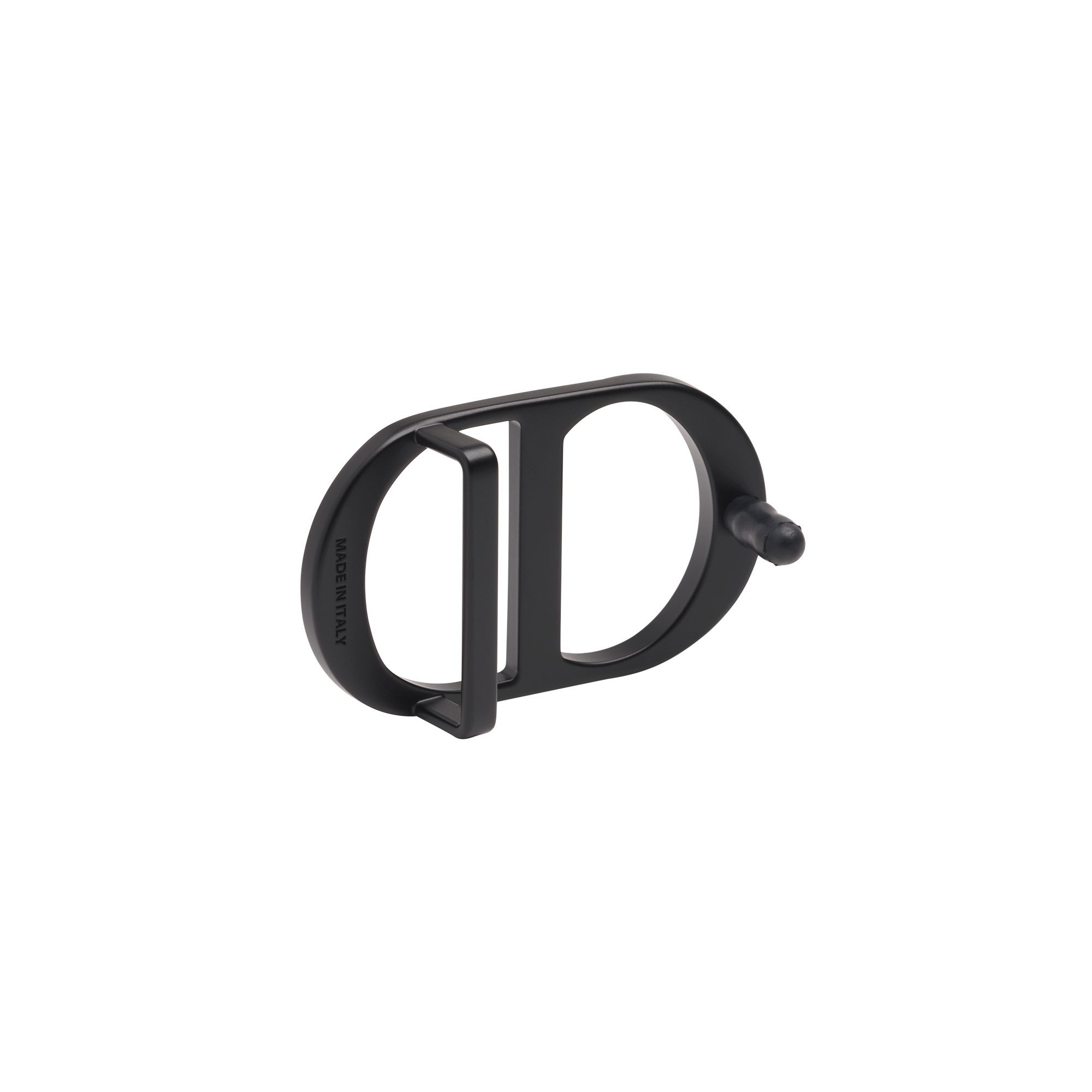 CD Icon Belt Buckle Black Matte Lacquer-Finish Brass, 35 MM E05