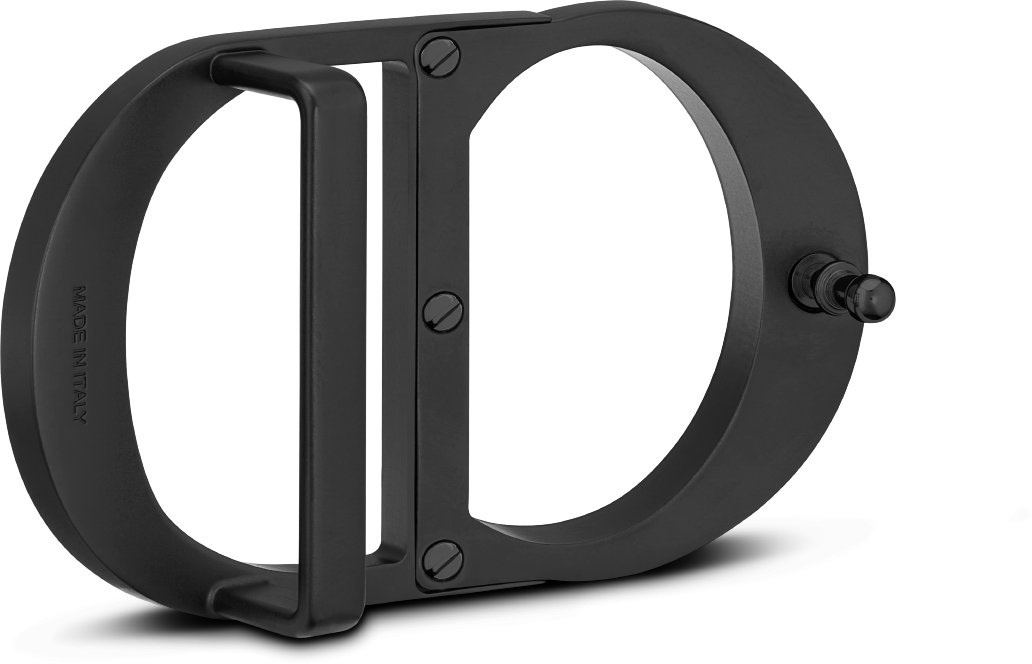 CD Icon Belt Buckle Three quarter back view