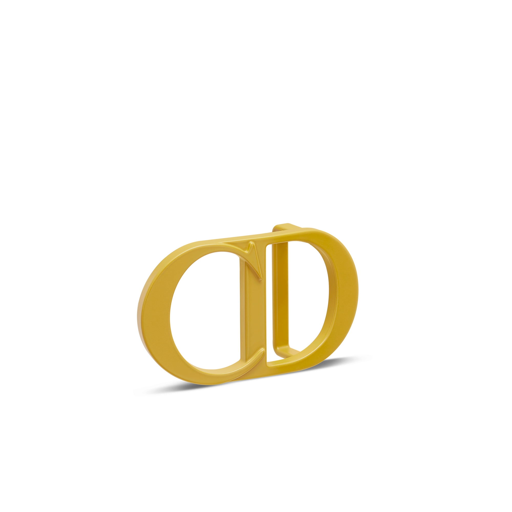 Gesp in de vorm van het CD Icon-kenmerk Geel messing met een mat gelakte afwerking, 35 mm E03
