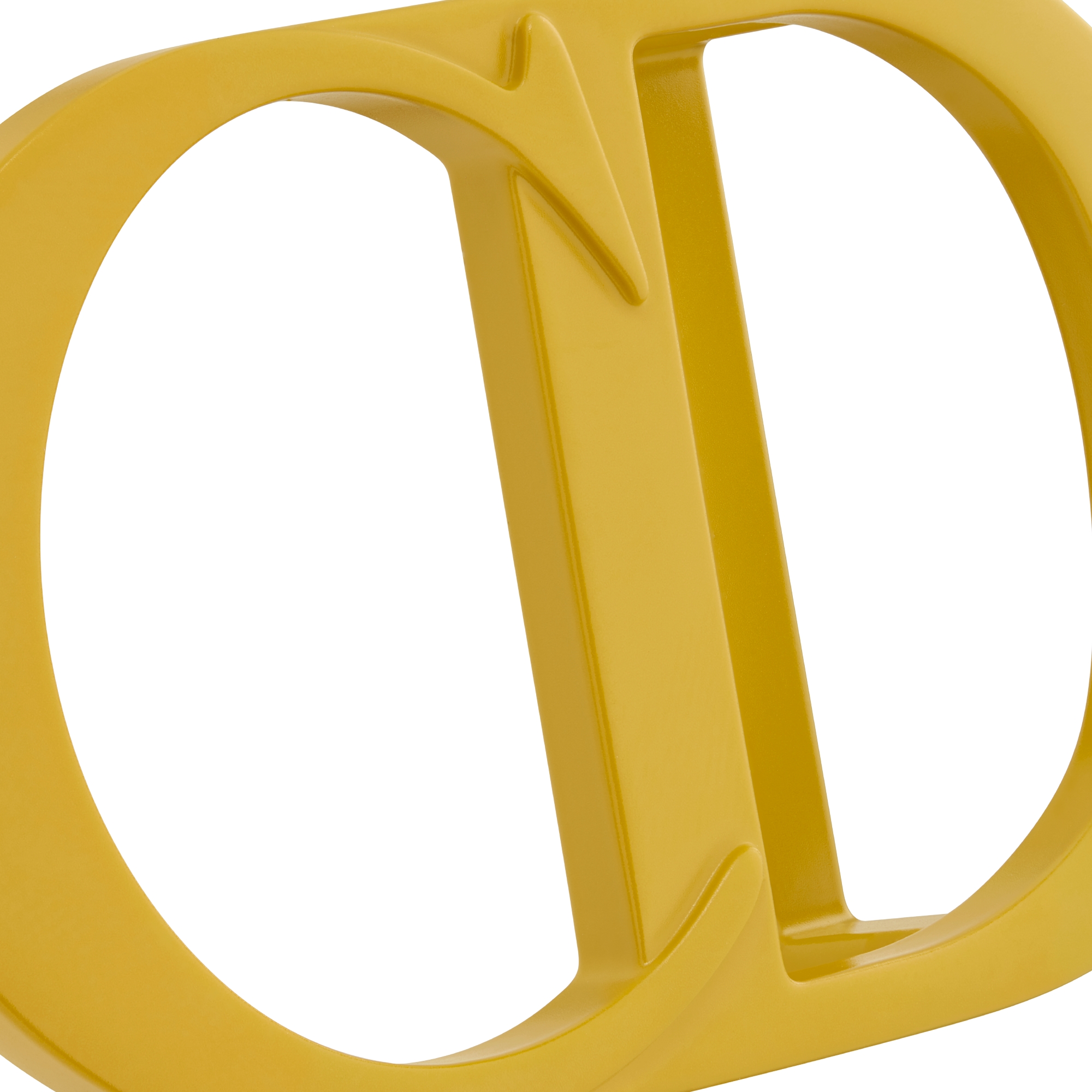 Gesp in de vorm van het CD Icon-kenmerk Geel messing met een mat gelakte afwerking, 35 mm E09