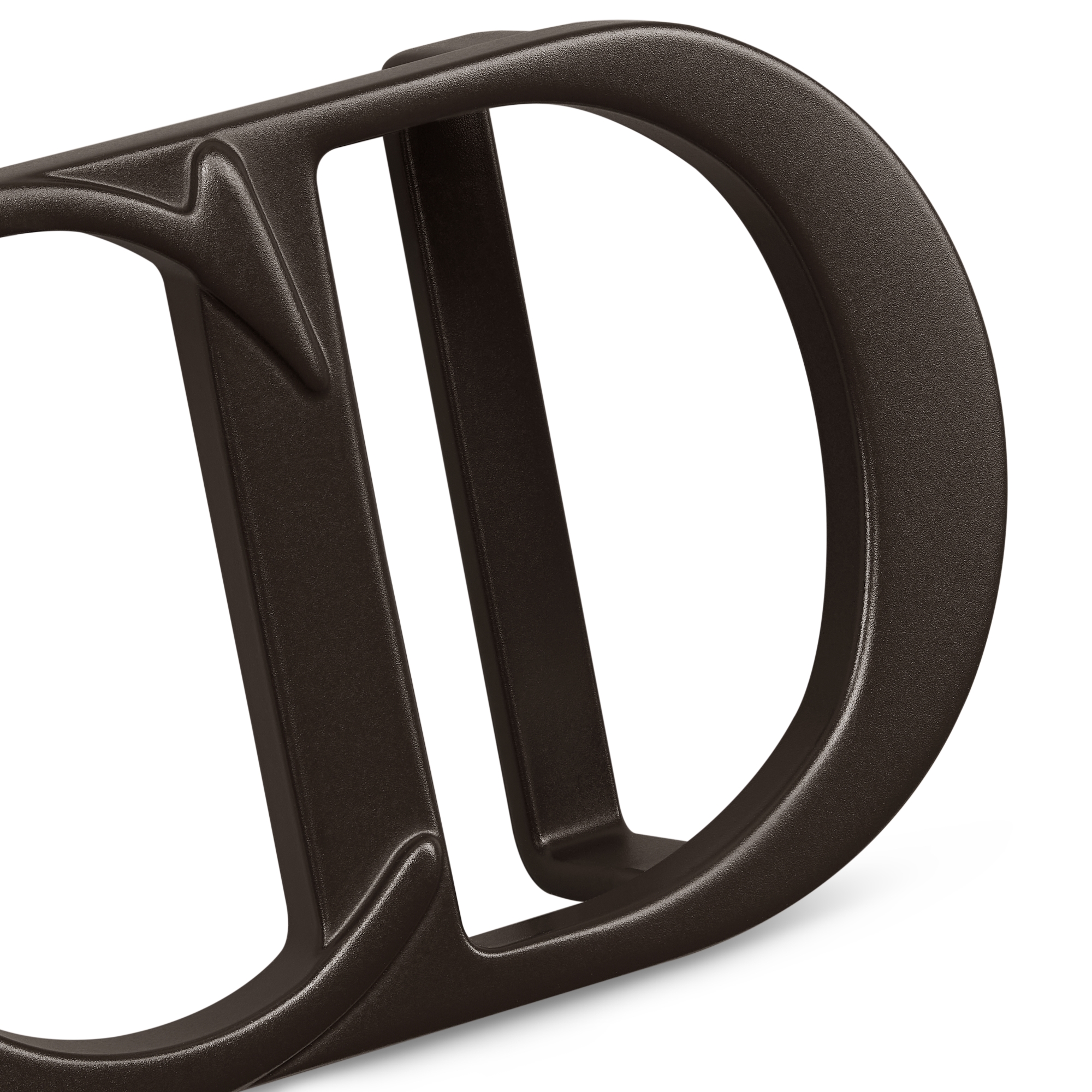 CD Icon Belt Buckle Brown Matte Lacquer-Finish Brass, 35 MM E09