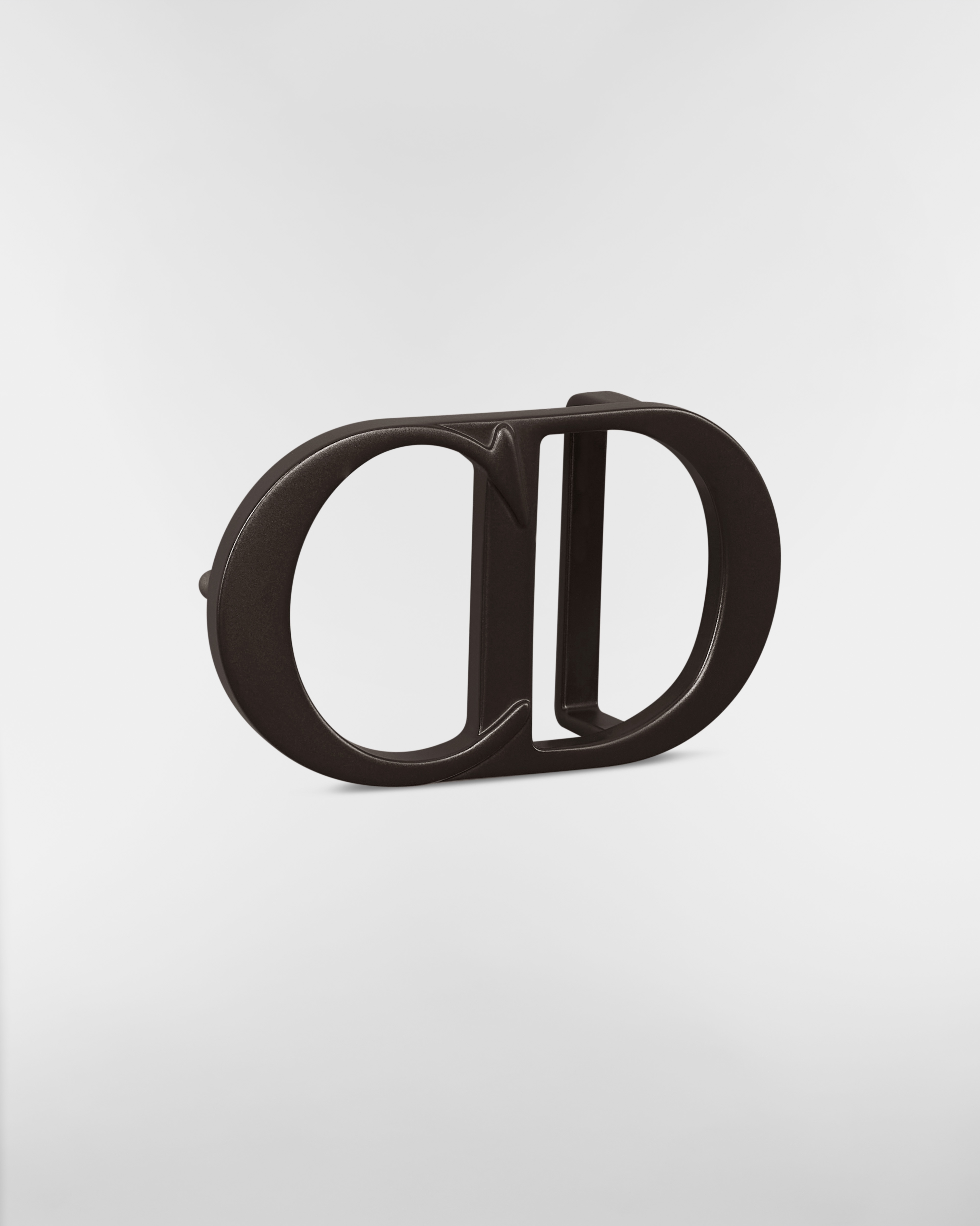 CD Icon Belt Buckle Brown Matte Lacquer-Finish Brass, 35 MM E03