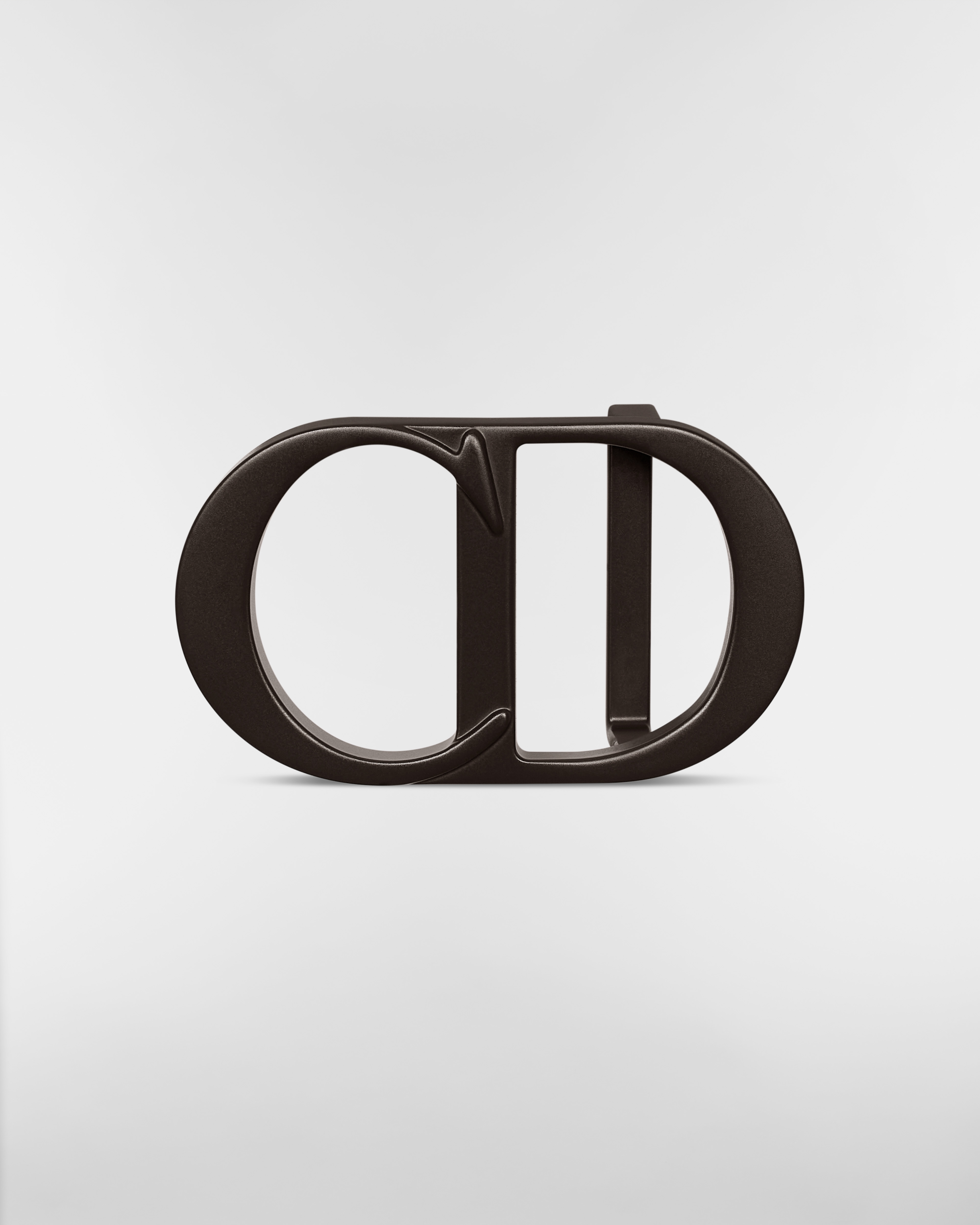 CD Icon 皮帶扣環 棕色霧面亮漆飾面黃銅，35 公釐 E06