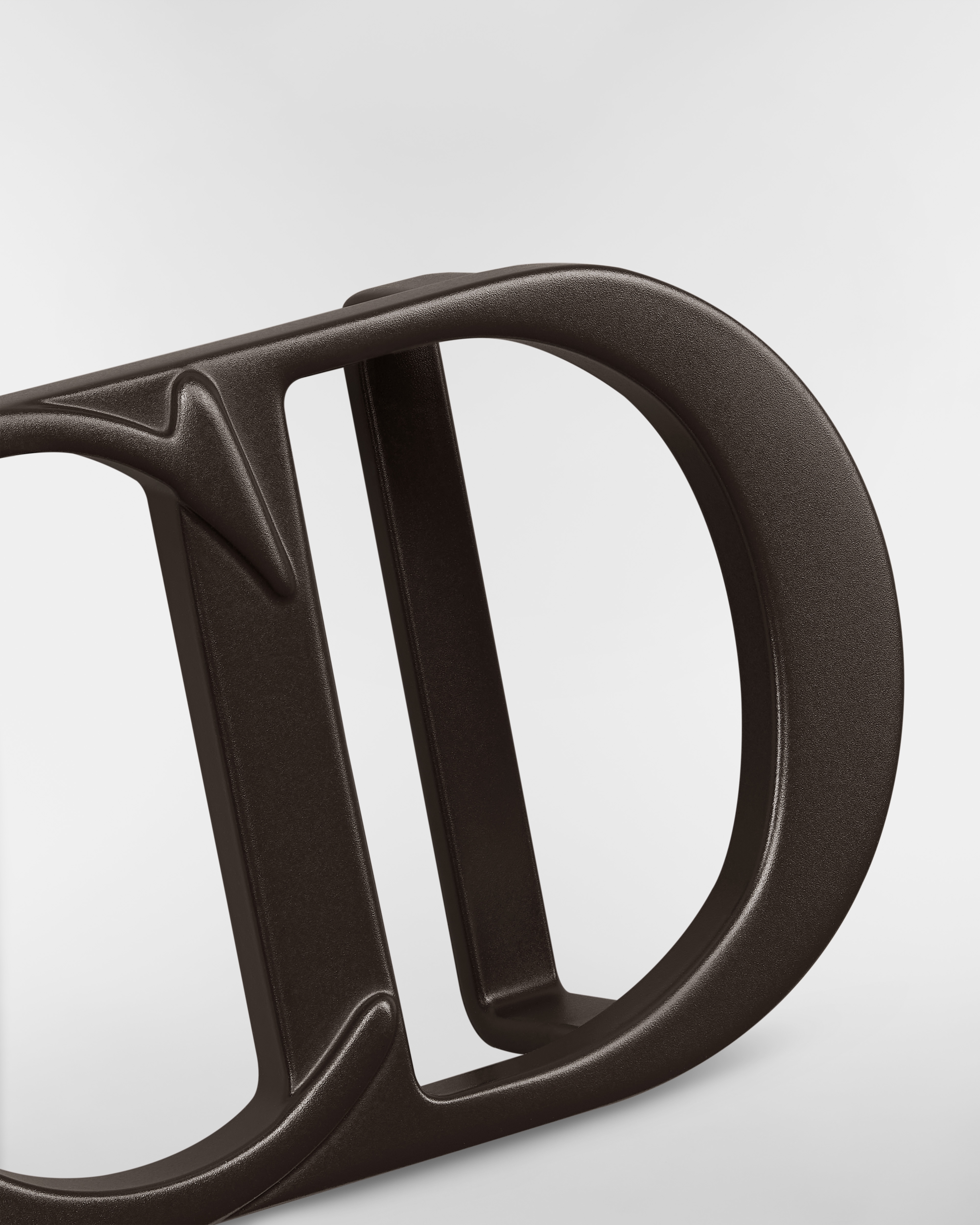 CD Icon Belt Buckle Brown Matte Lacquer-Finish Brass, 35 MM E09