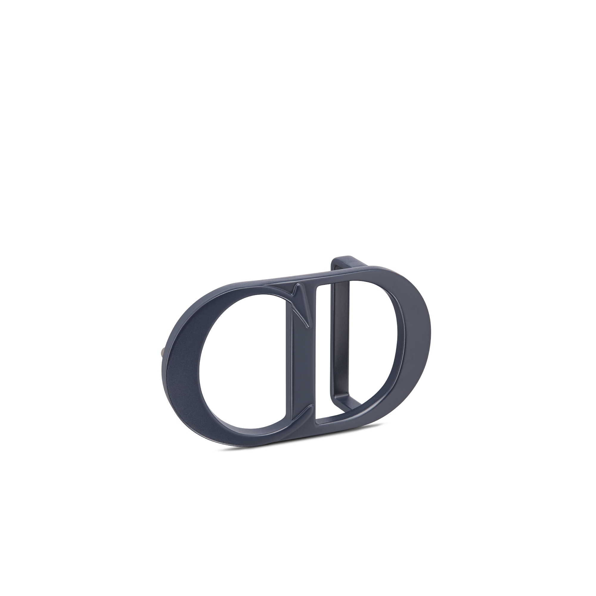 CD Icon Belt Buckle Navy Blue Matte Lacquer-Finish Brass, 35 MM E03