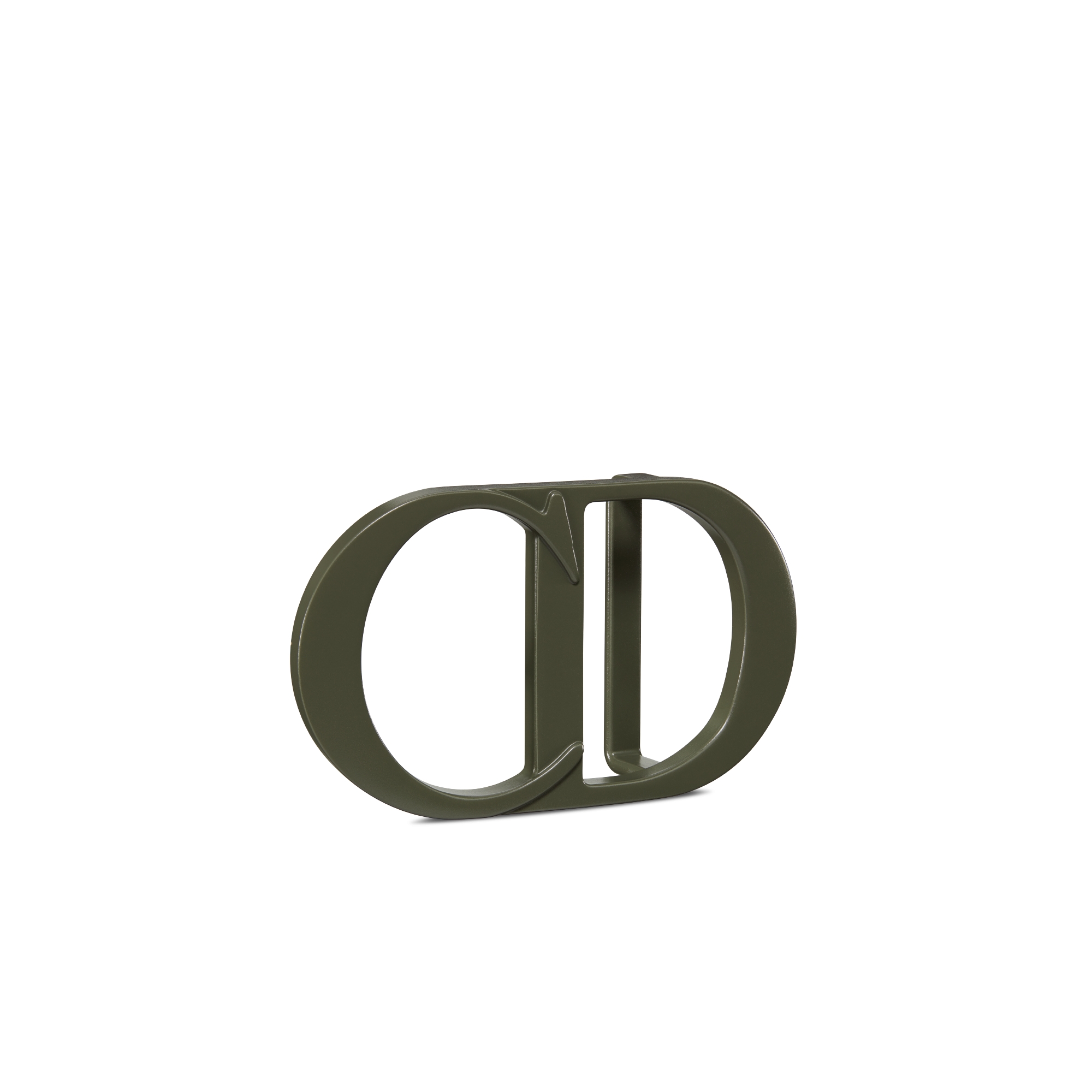 Fivela de cinto CD Icon Metal com acabamento laqueado cáqui fosco, 35 mm E03