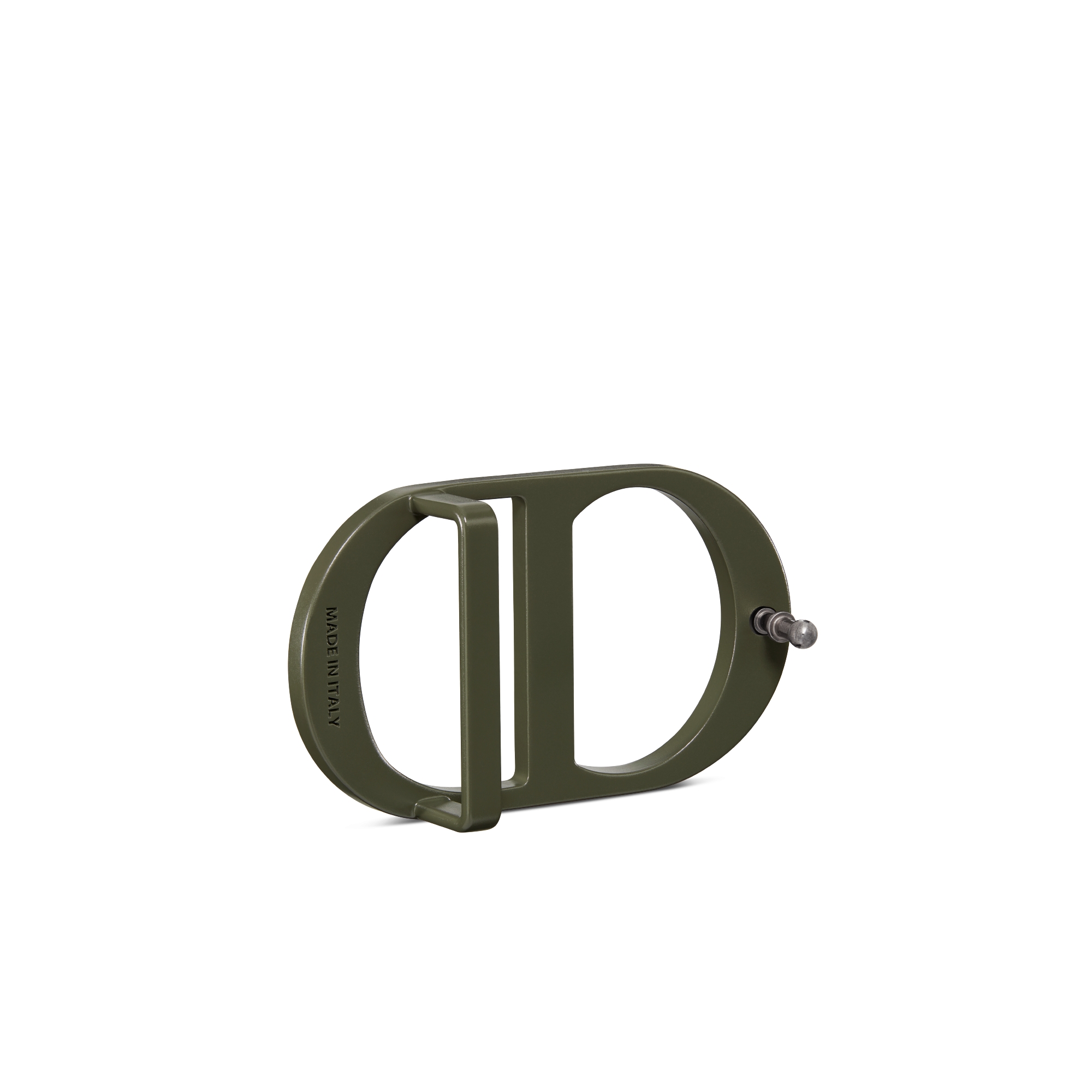 Fivela de cinto CD Icon Metal com acabamento laqueado cáqui fosco, 35 mm E05