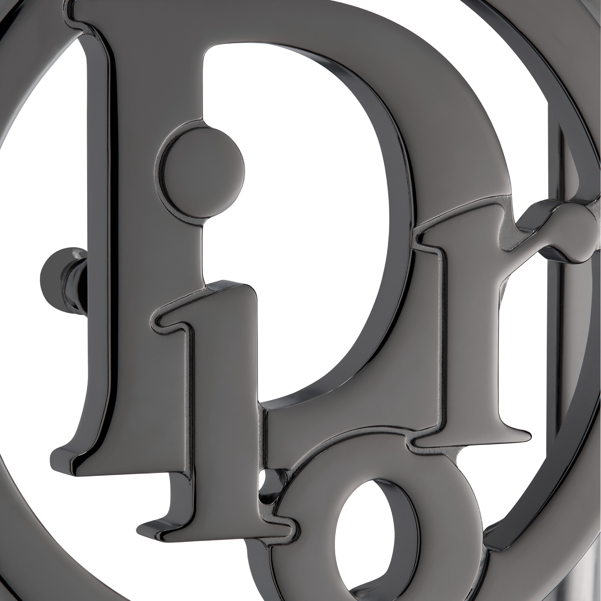 Dior Oblique Belt Buckle Ruthenium-Finish Brass, 35 MM E09