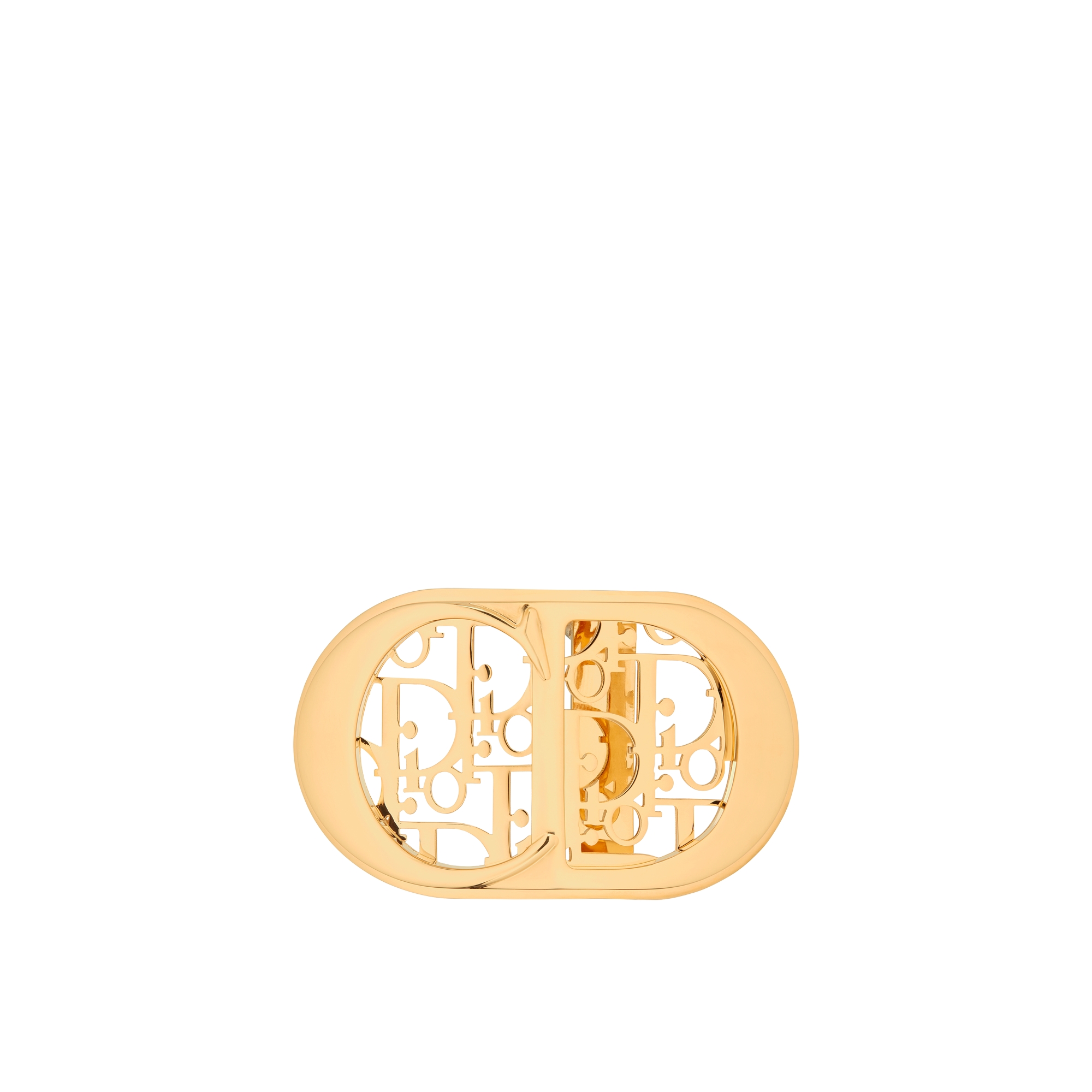 CD Icon Dior Oblique Cosmo Belt Buckle Gold-Finish Brass, 35 MM | DIOR