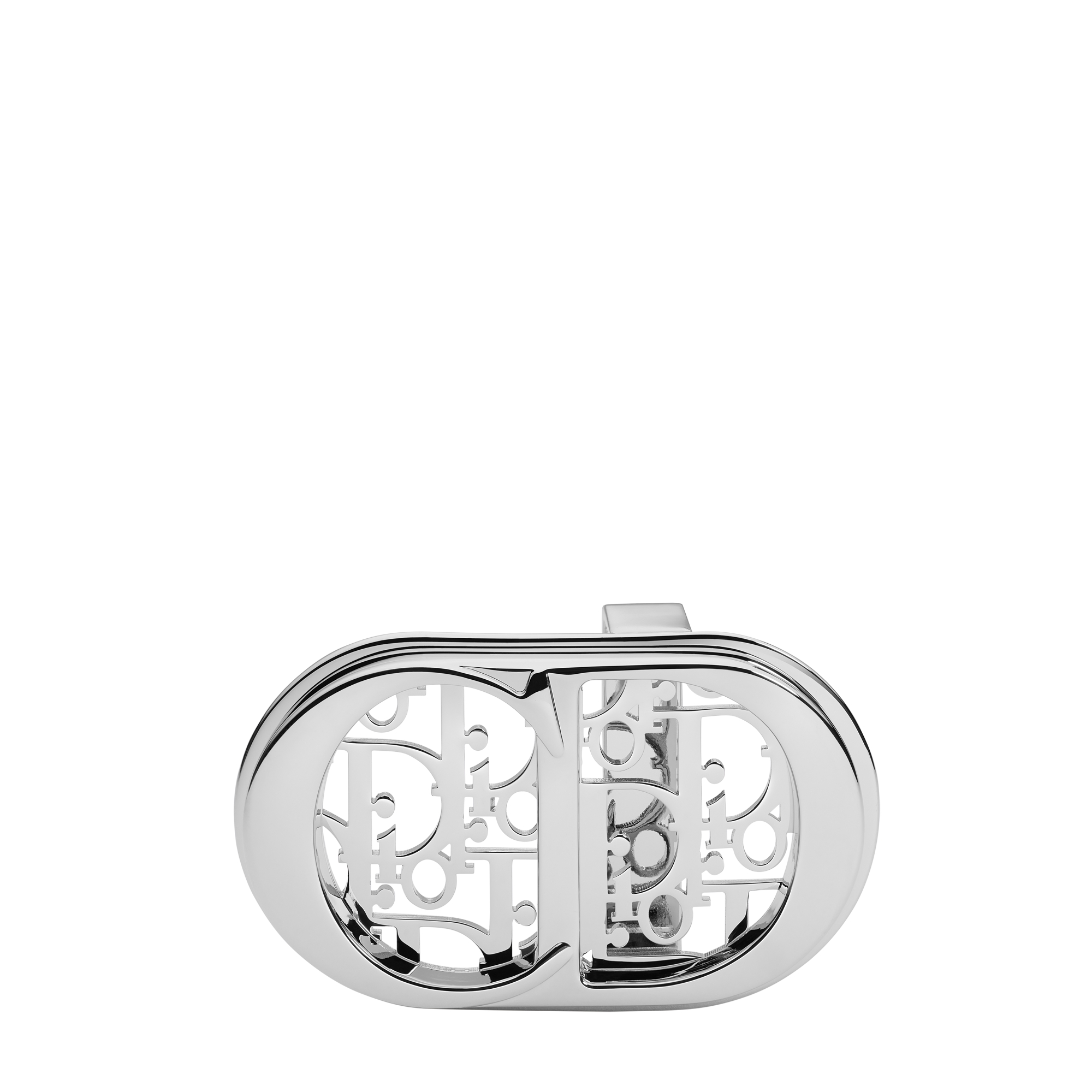 CD Icon Dior Oblique Cosmo Belt Buckle Palladium-Finish Brass, 35 MM E01