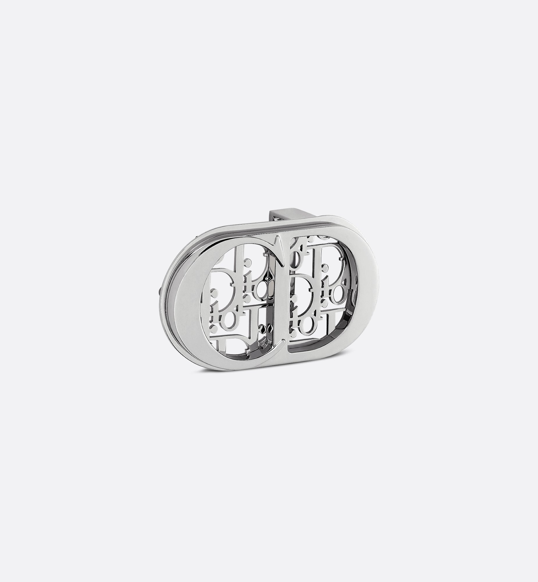 CD Icon Dior Oblique Cosmo Belt Buckle Palladium-Finish CD Icon Dior Oblique Cosmo Belt Buckle Palladium-Finish