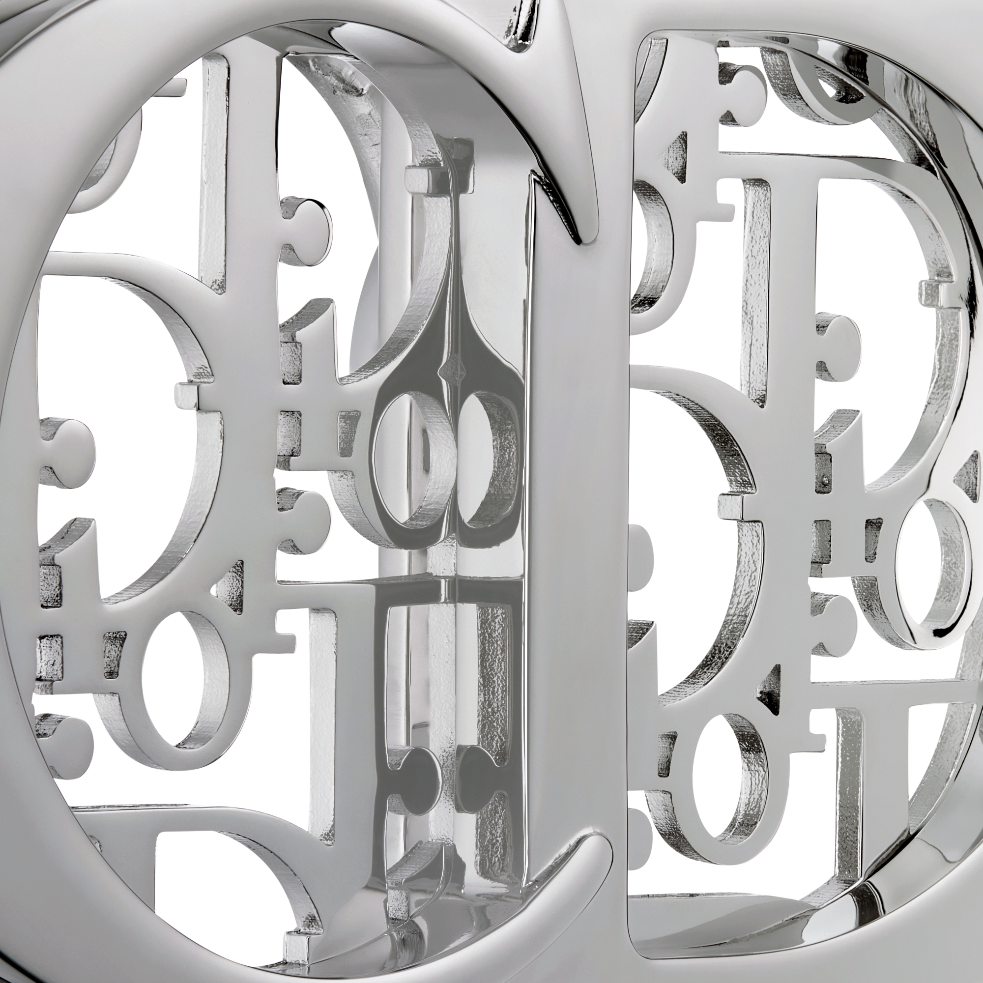 CD Icon Dior Oblique Cosmo Gürtelschnalle Messing mit Palladium-Finish, 35 mm E09