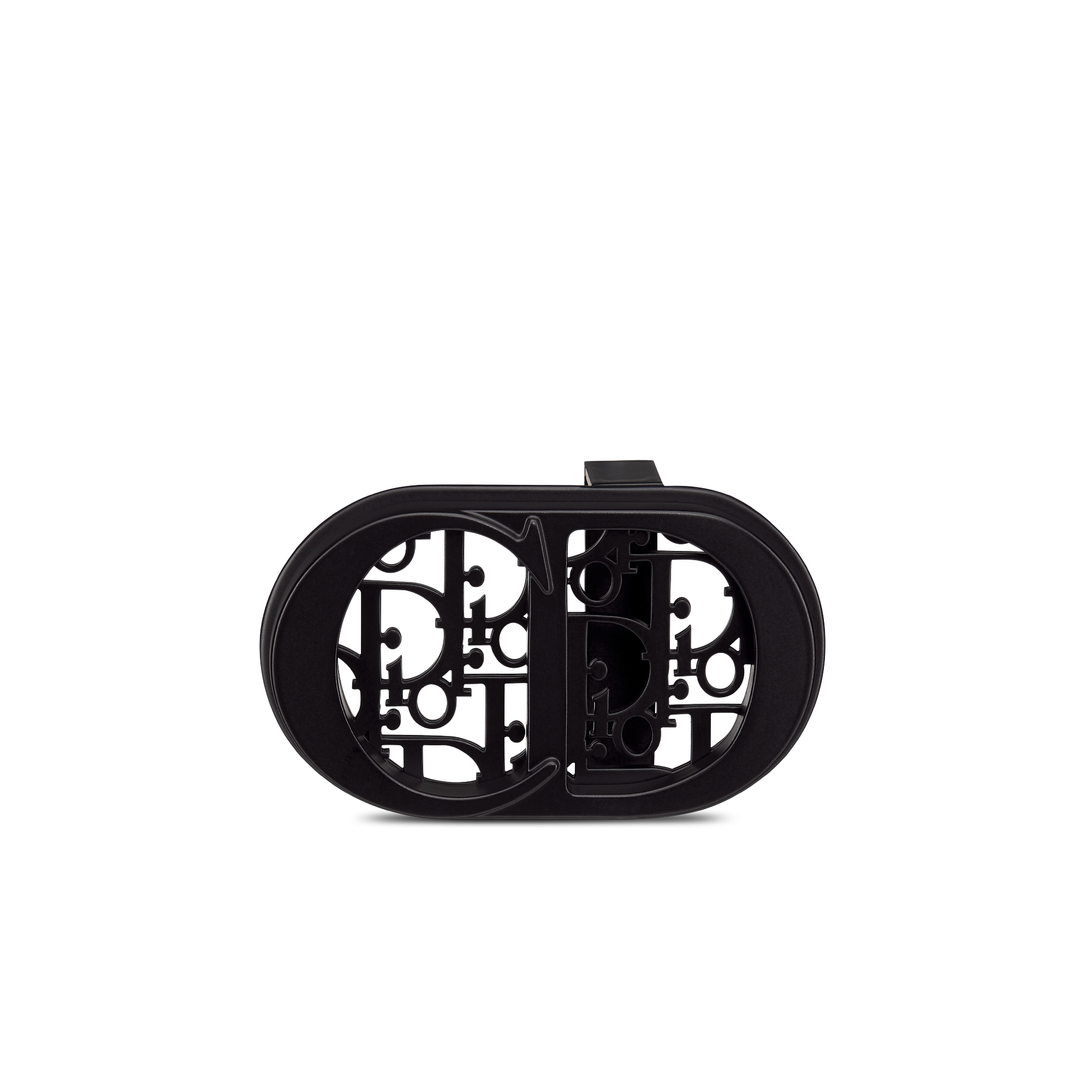 CD Icon Dior Oblique Cosmo Belt Buckle Black Matte Lacquer-Finish Brass, 35 MM E06