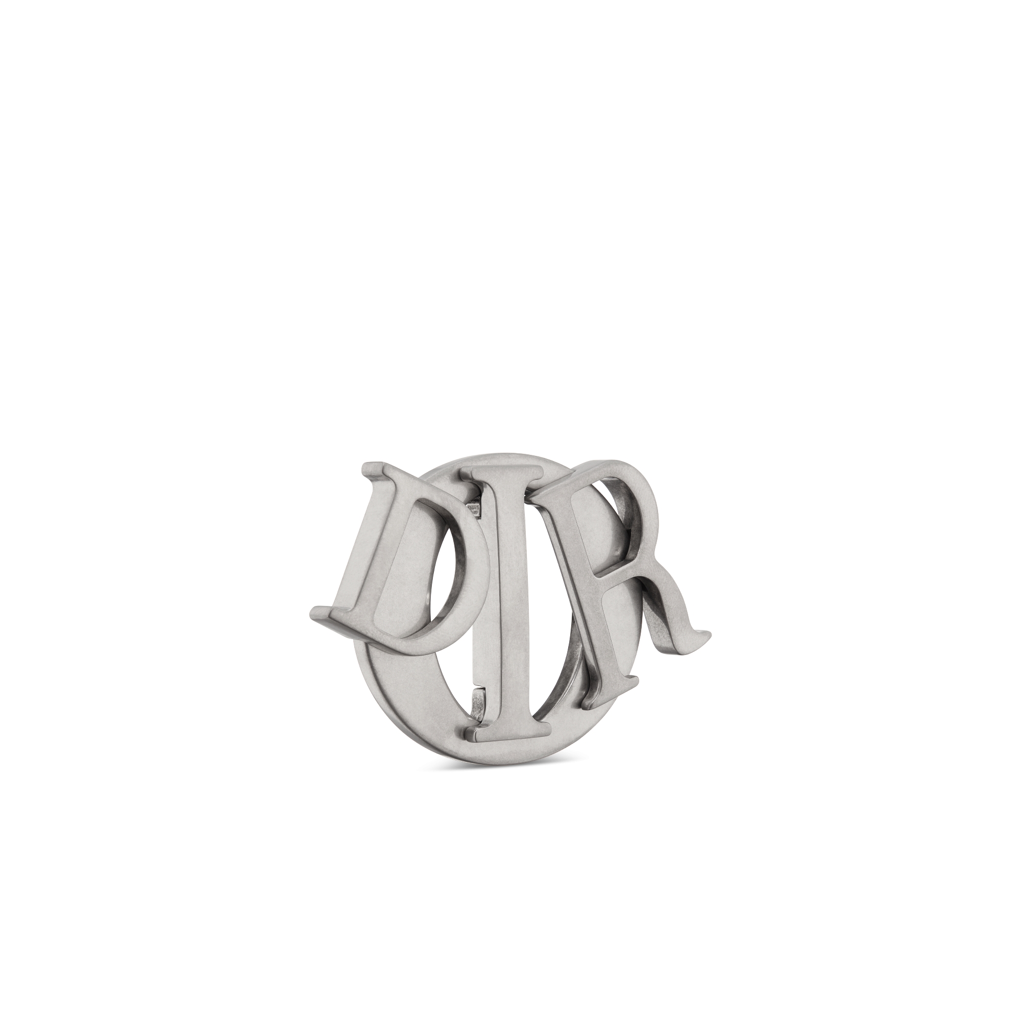 Dior Charm Belt Buckle Antique Silver-Finish Brass, 35 MM E03