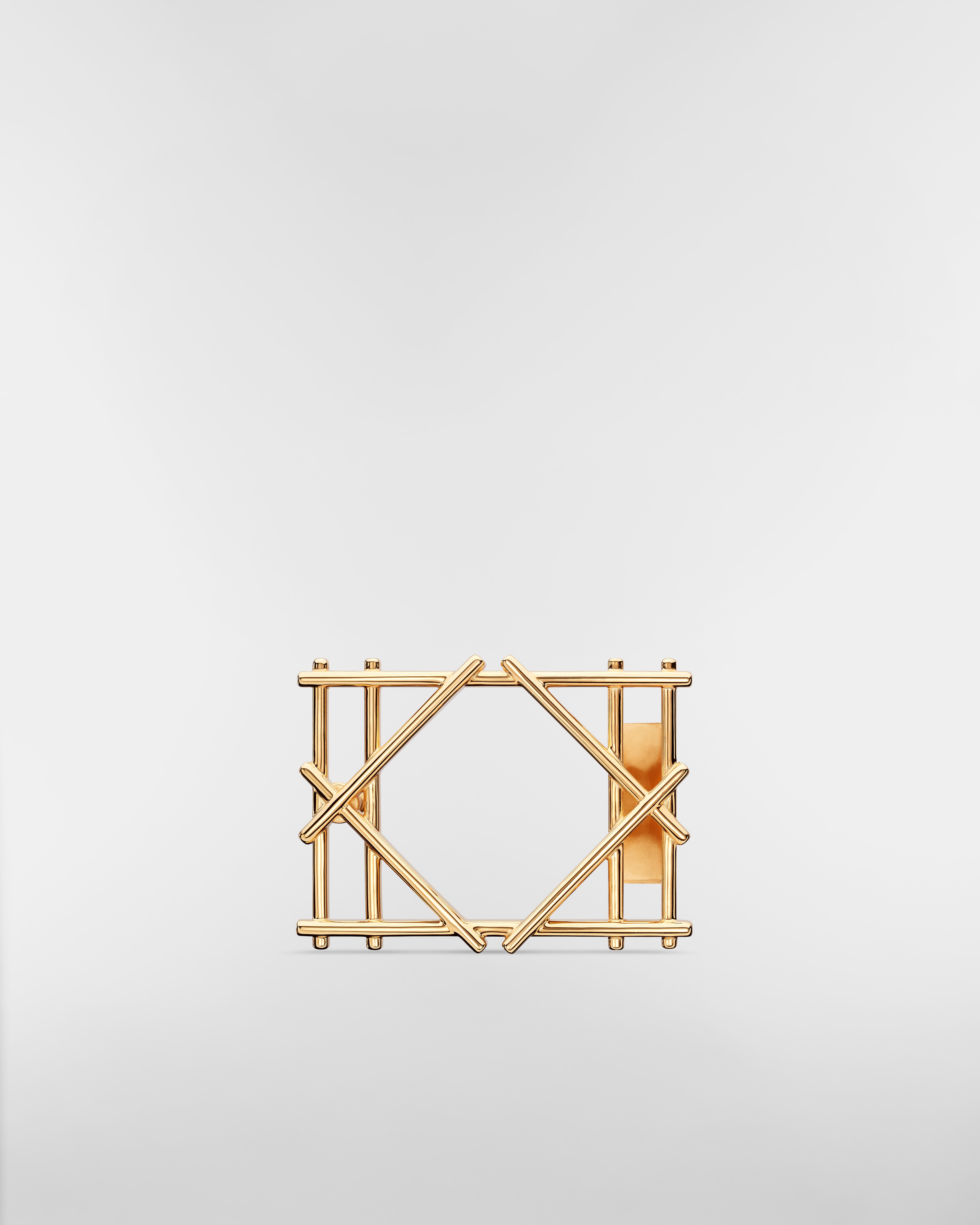 Fivela de cinto Cannage Metal com acabamento dourado, 35 mm E01