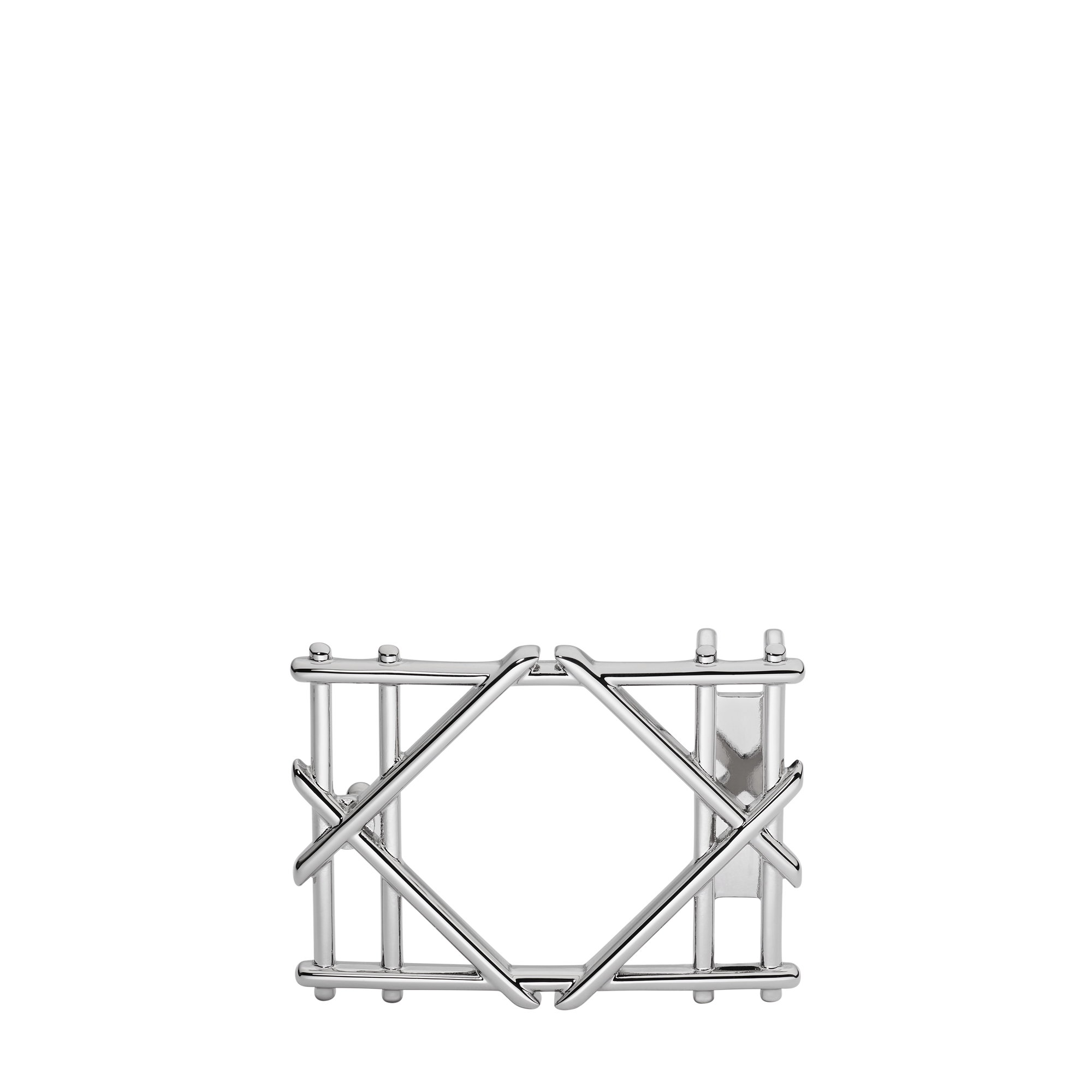Cannage Belt Buckle Palladium-Finish Brass, 35 MM E01