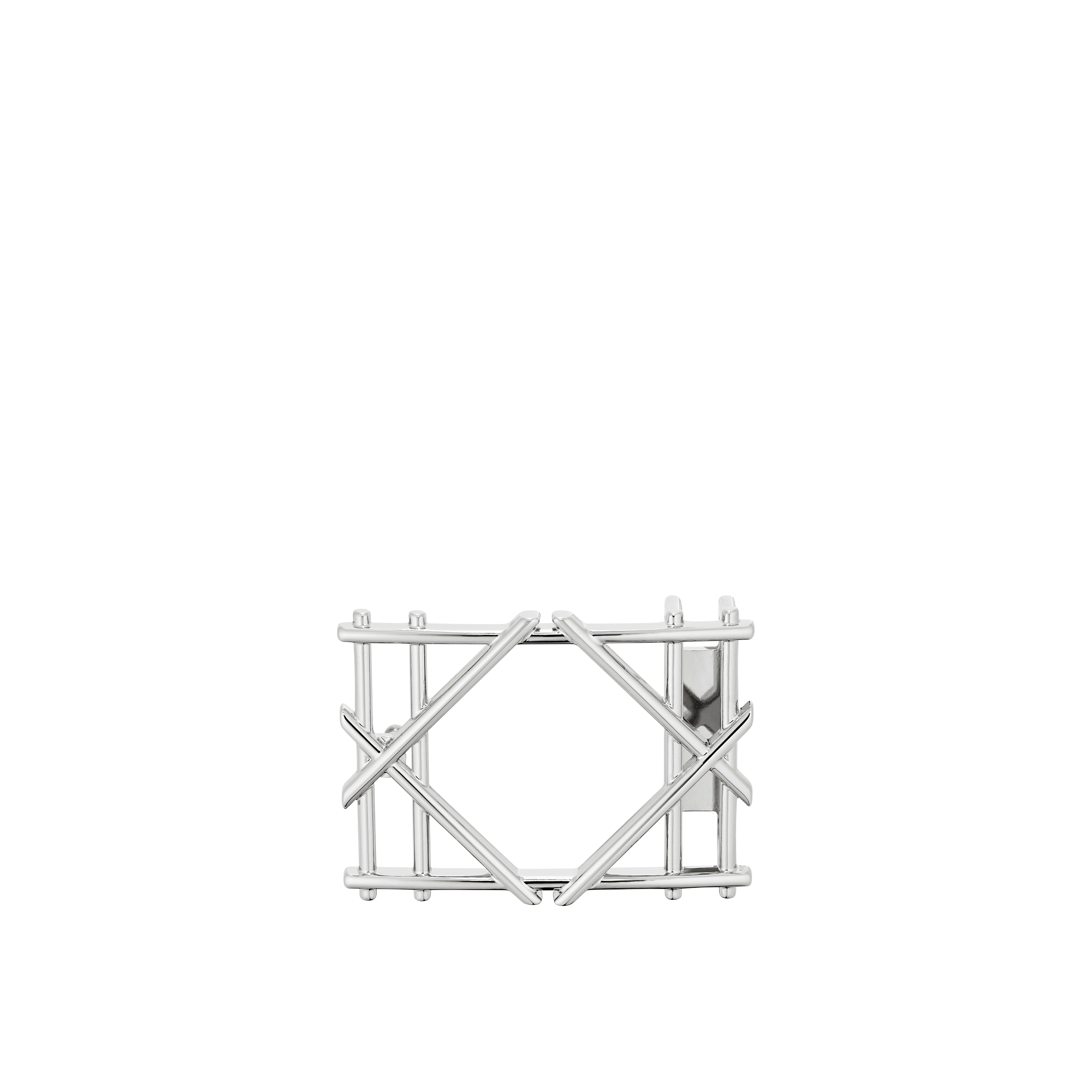 Cannage Belt Buckle Palladium-Finish Brass, 35 MM E06