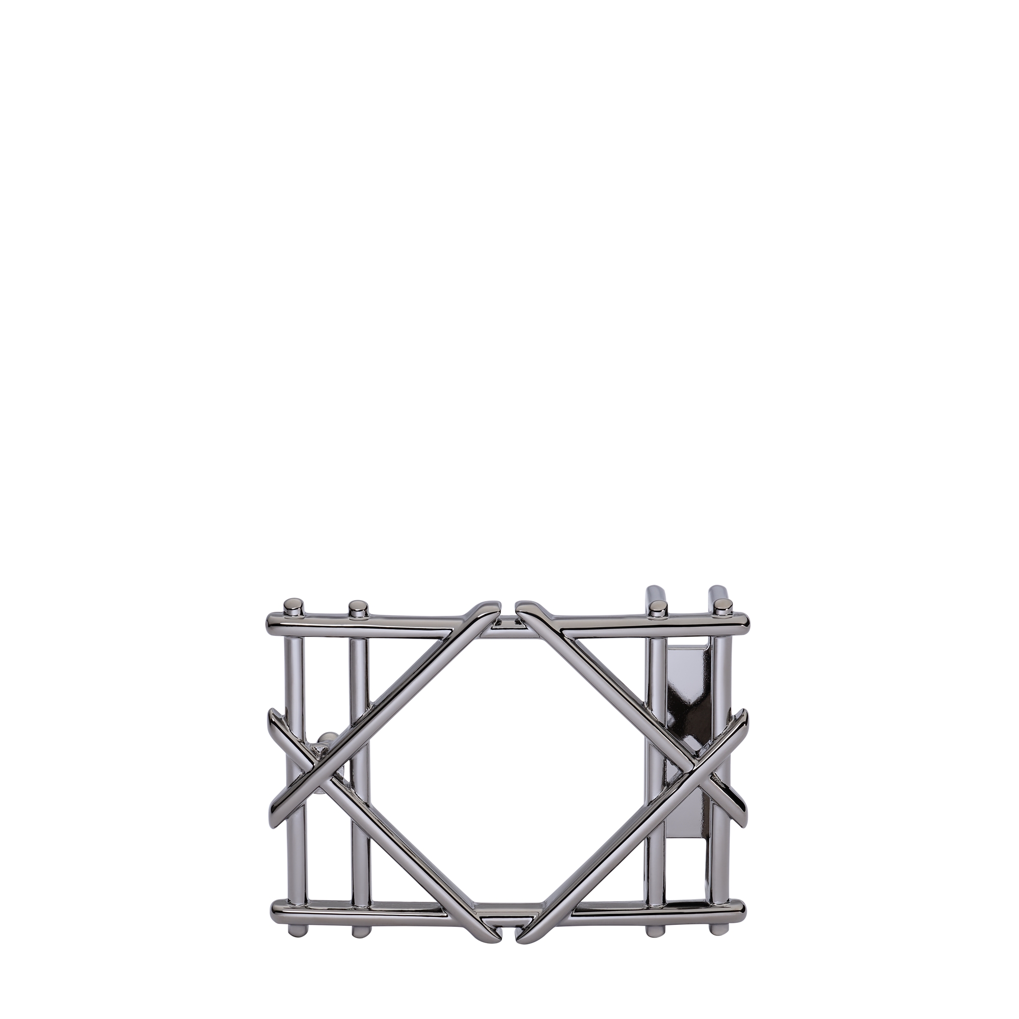 Cannage Belt Buckle Ruthenium-Finish Brass, 35 MM E01