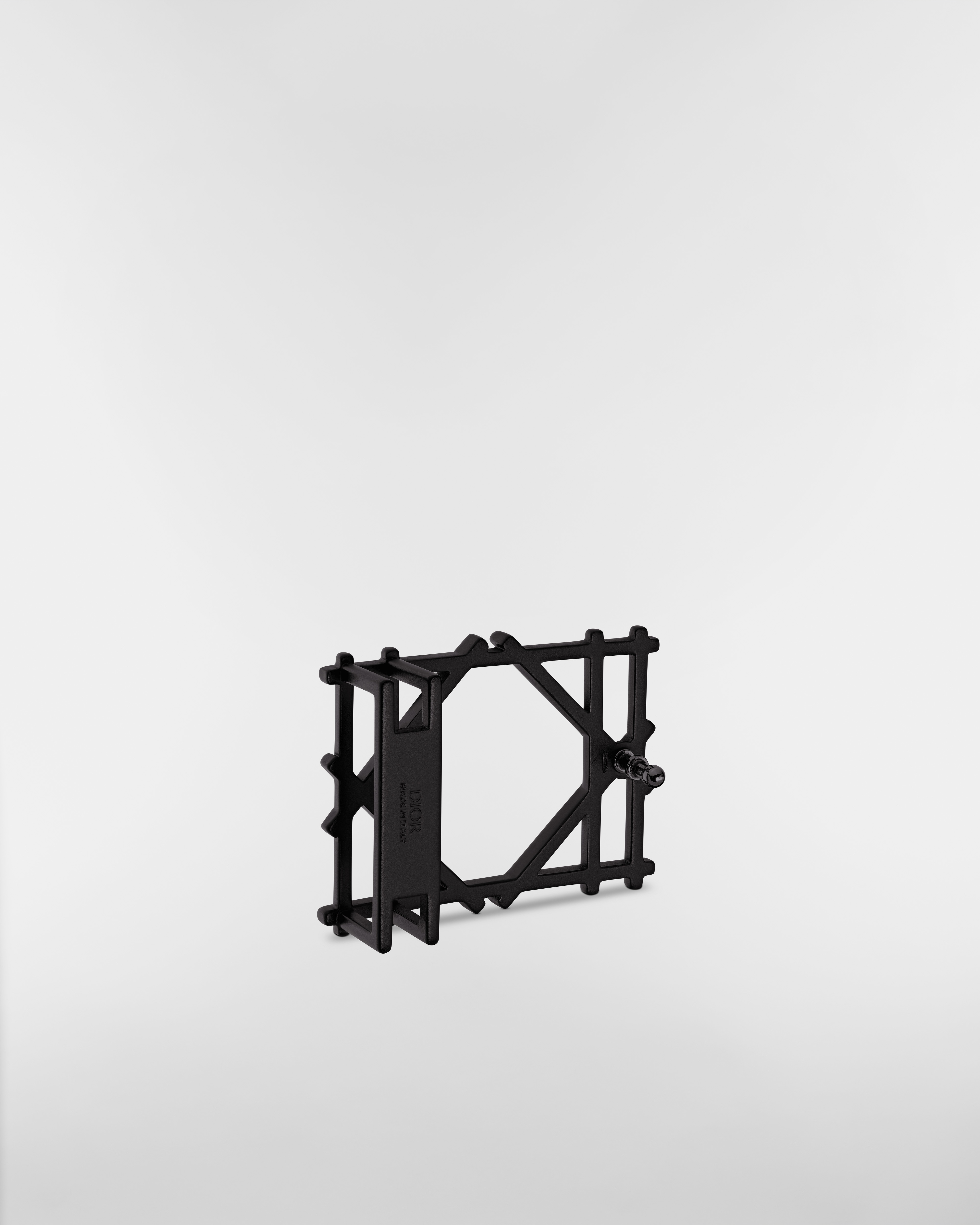 Cannage Belt Buckle Polished Black Brass, 35 MM E05