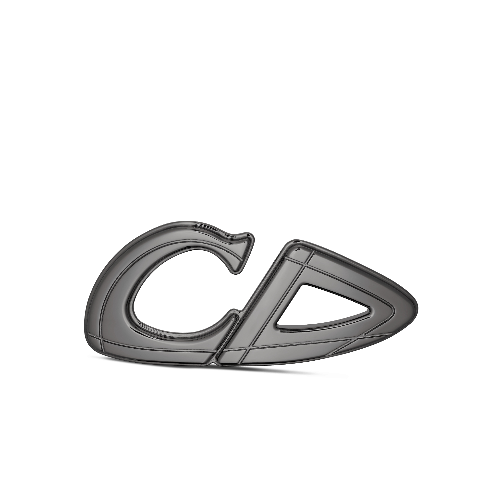 Boucle de ceinture CD30 Laiton finition ruthénium, 35 mm E06