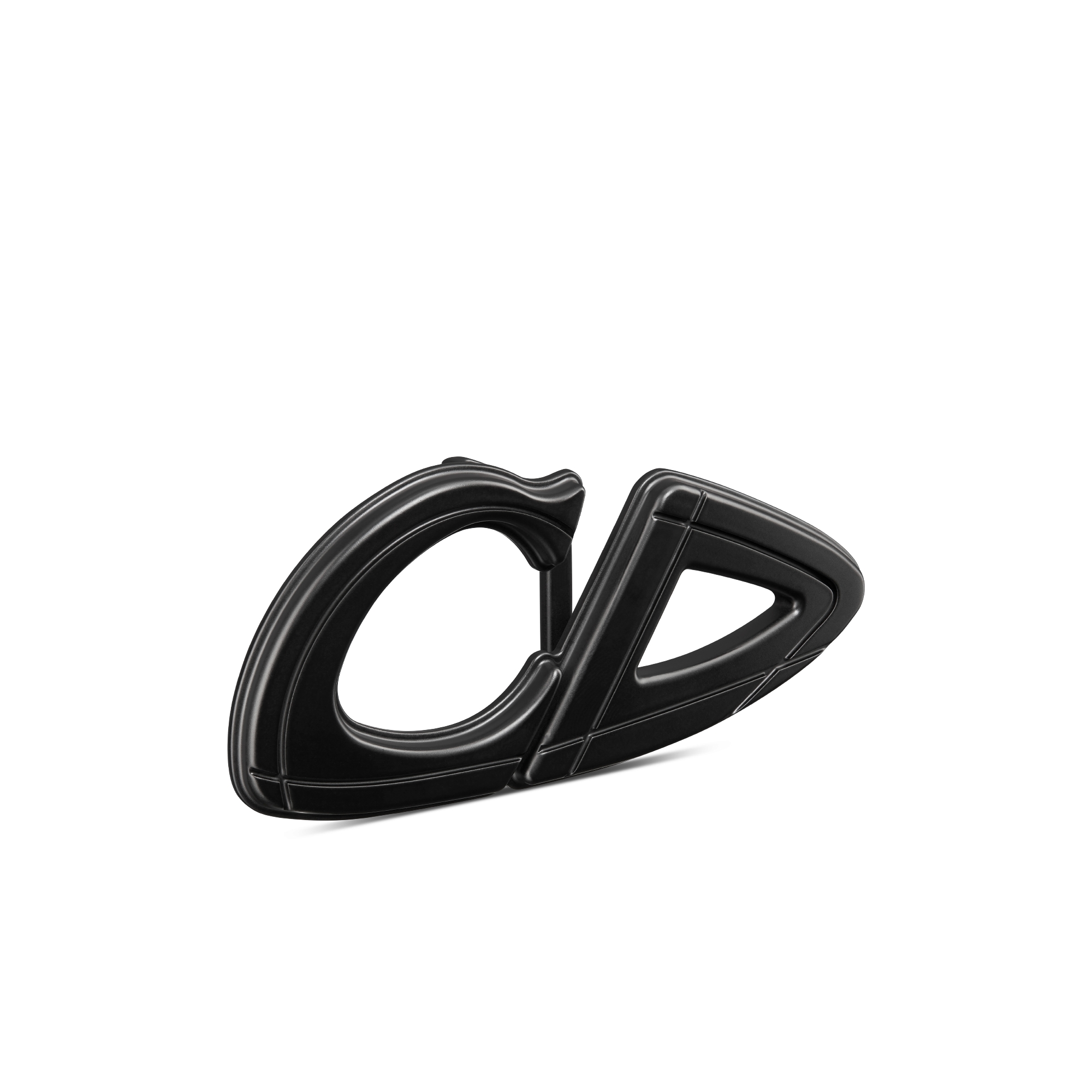 CD30 Belt Buckle Black Matte Lacquer-Finish Brass, 35 MM E03