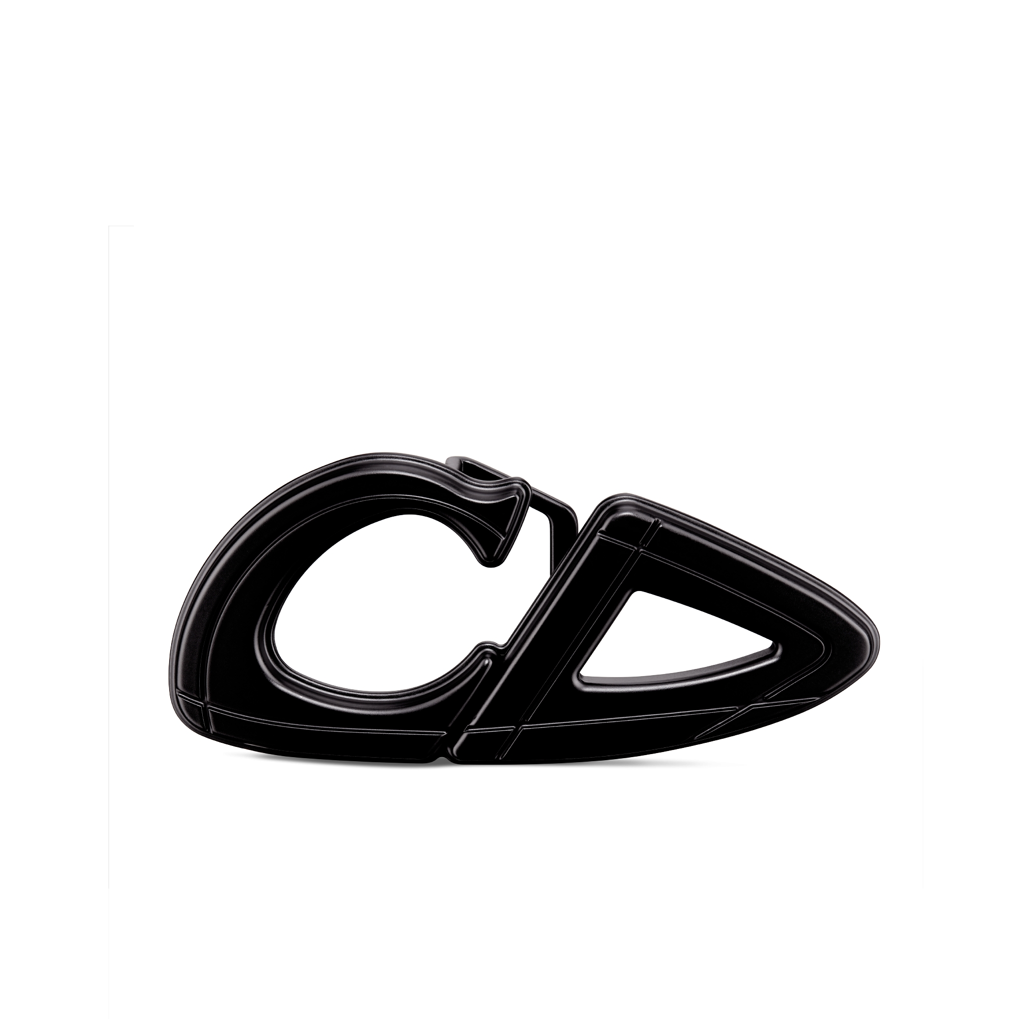 CD30 Belt Buckle Black Matte Lacquer-Finish Brass, 35 MM E06