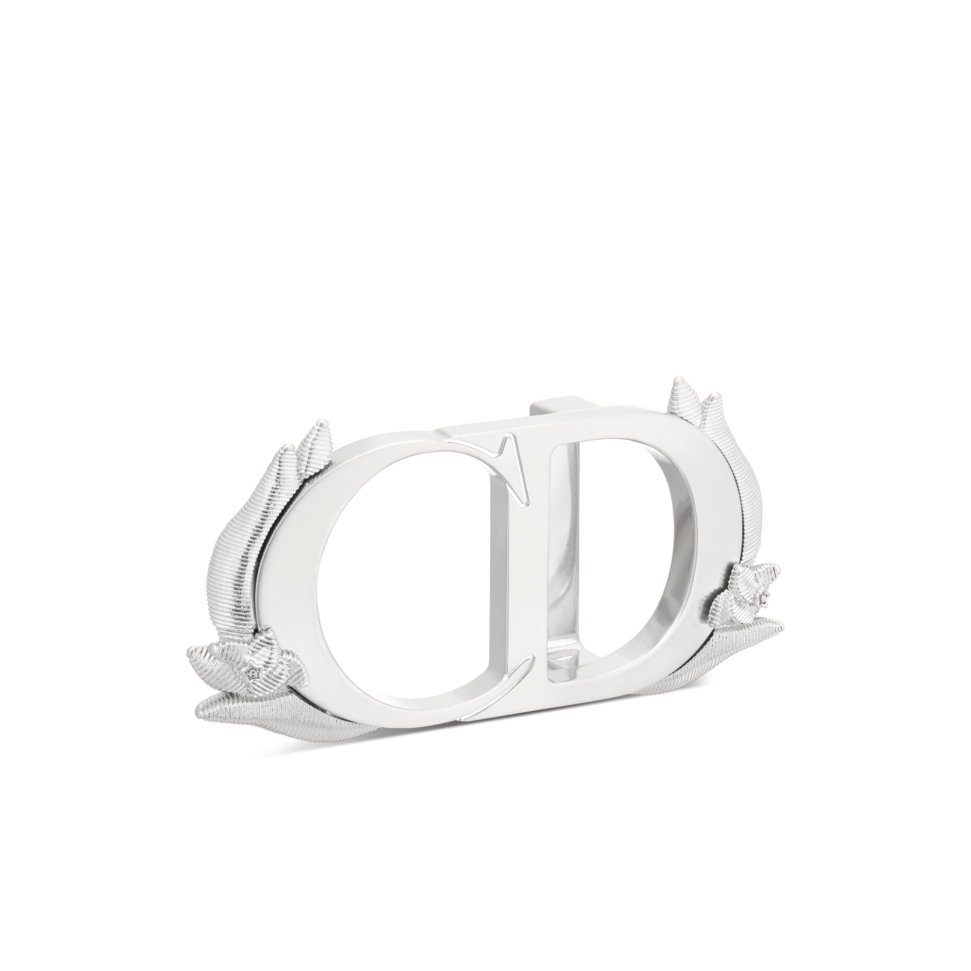 CD-riemgesp Messing met zilverkleurige afwerking in vintagelook, 35 mm E03