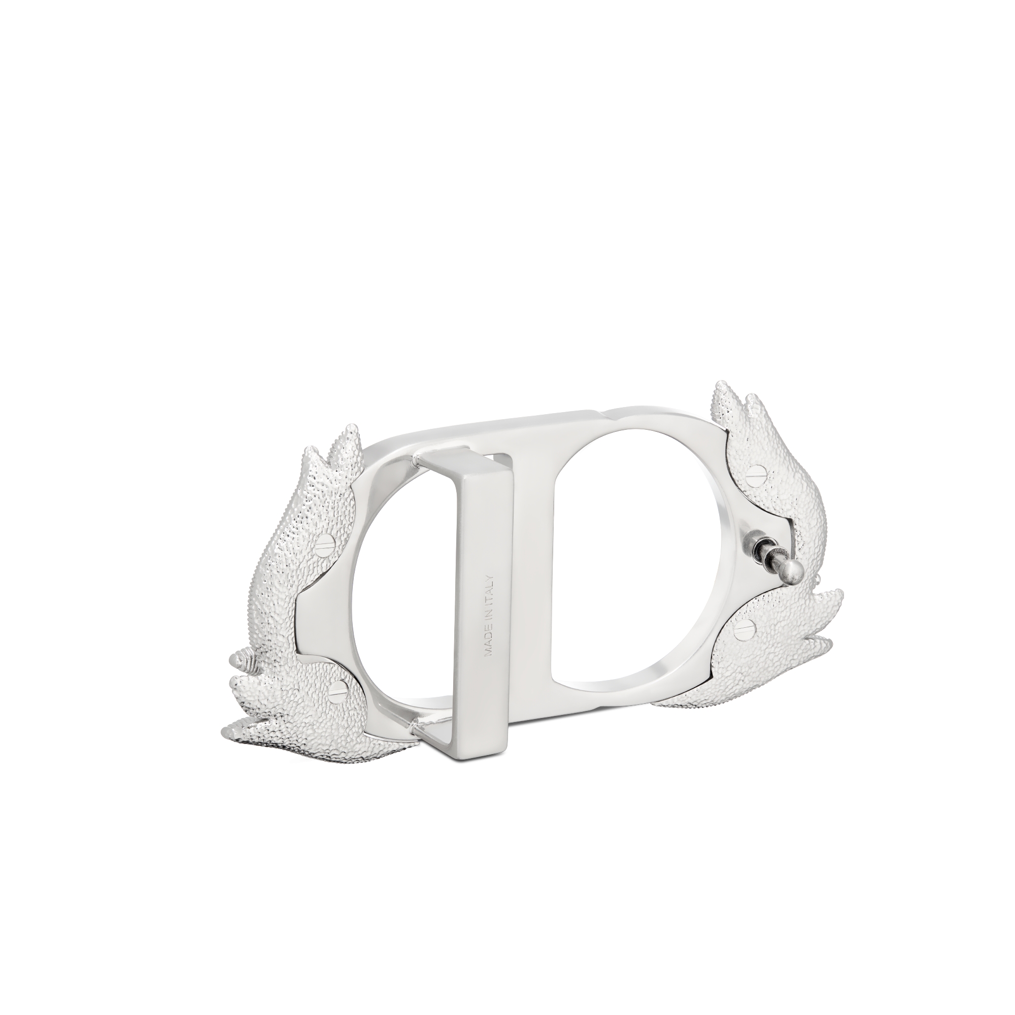 CD-riemgesp Messing met zilverkleurige afwerking in vintagelook, 35 mm E05