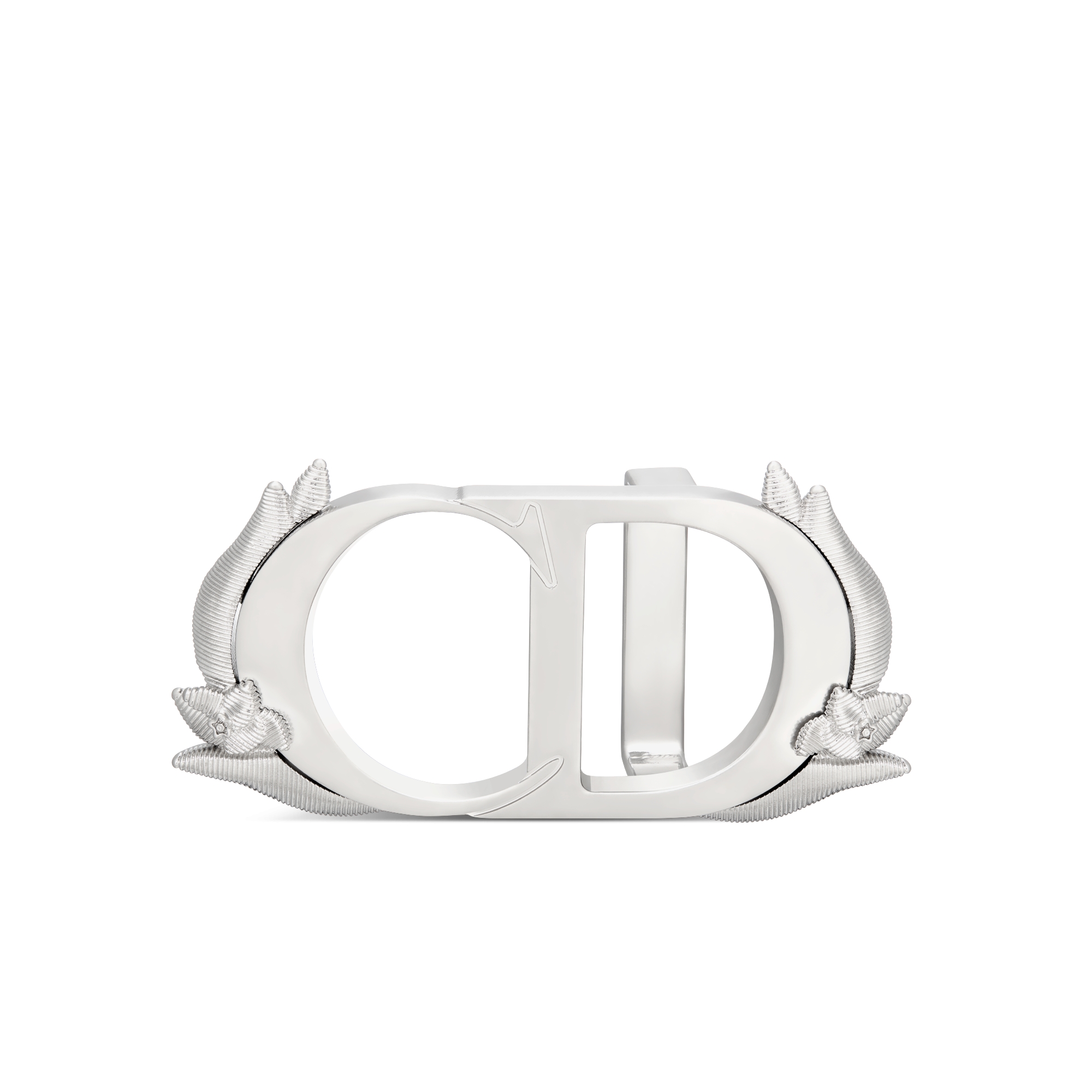 CD-riemgesp Messing met zilverkleurige afwerking in vintagelook, 35 mm E06