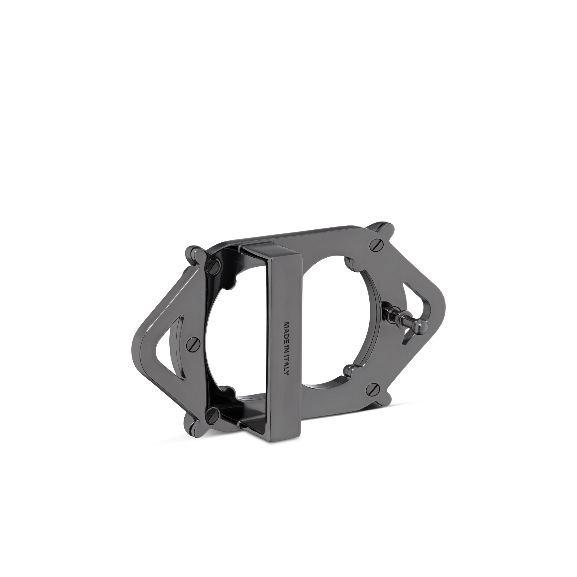 CD Gürtelschnalle Messing mit Ruthenium-Finish, 35 mm E05