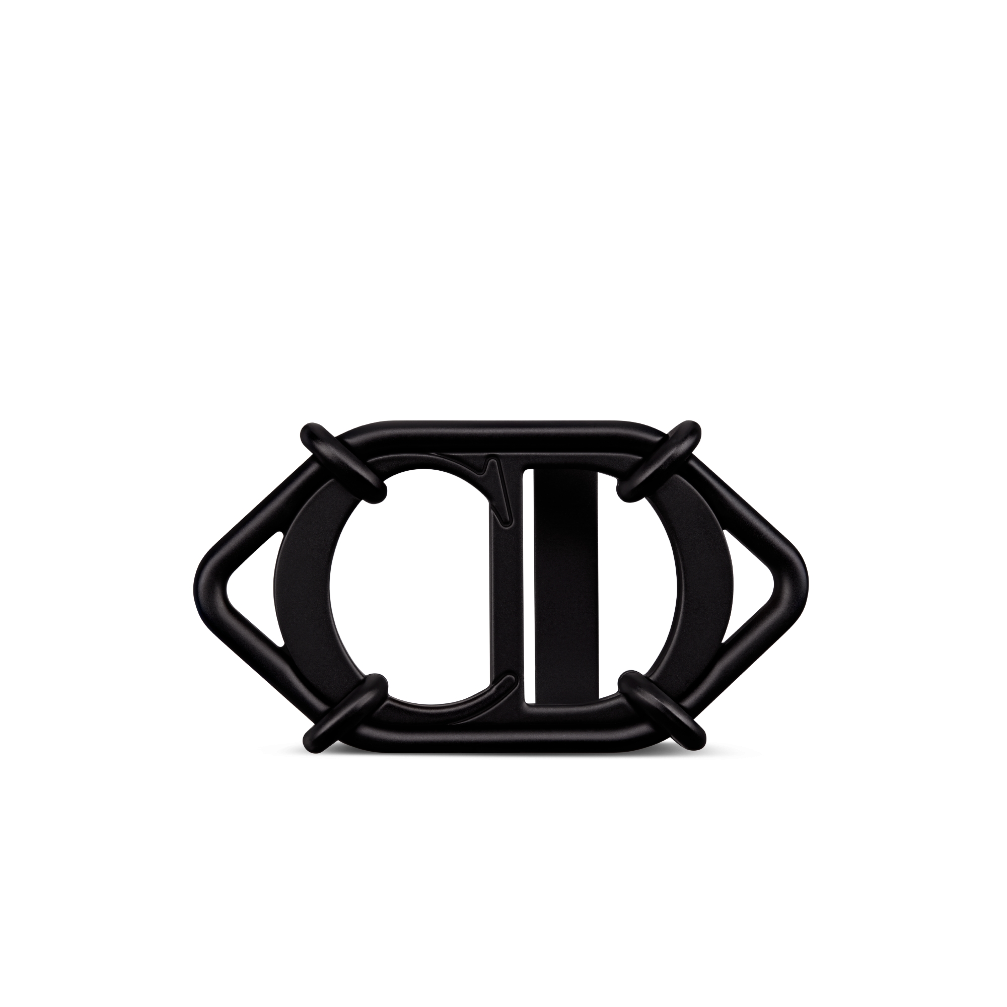 CD Belt Buckle Black Lacquer-Finish Brass, 35 MM E01