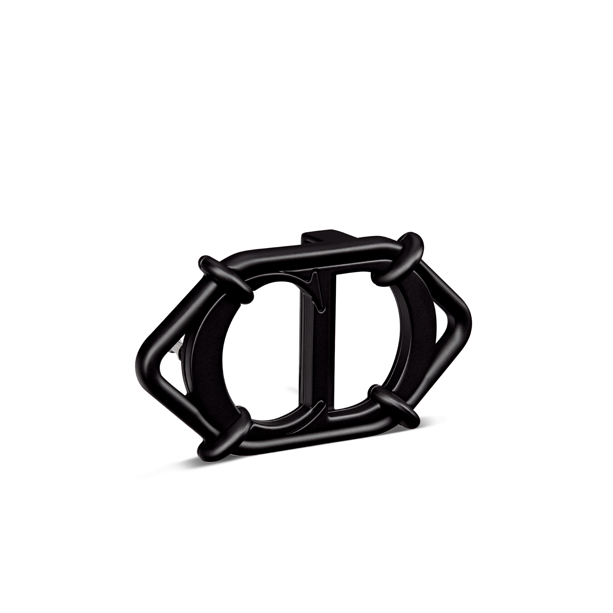 CD Belt Buckle Black Lacquer-Finish Brass, 35 MM E03