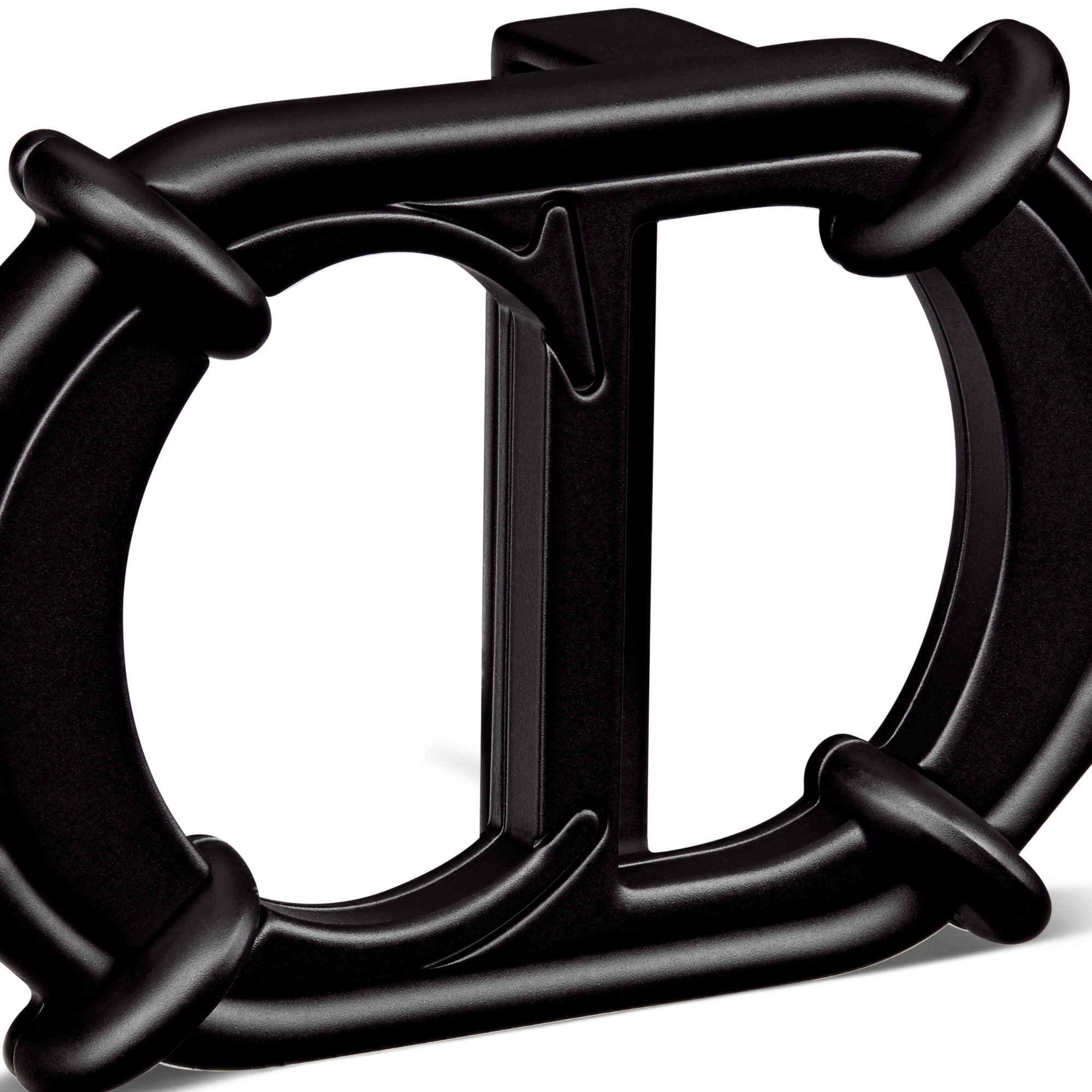 CD Belt Buckle Black Lacquer-Finish Brass, 35 MM E09