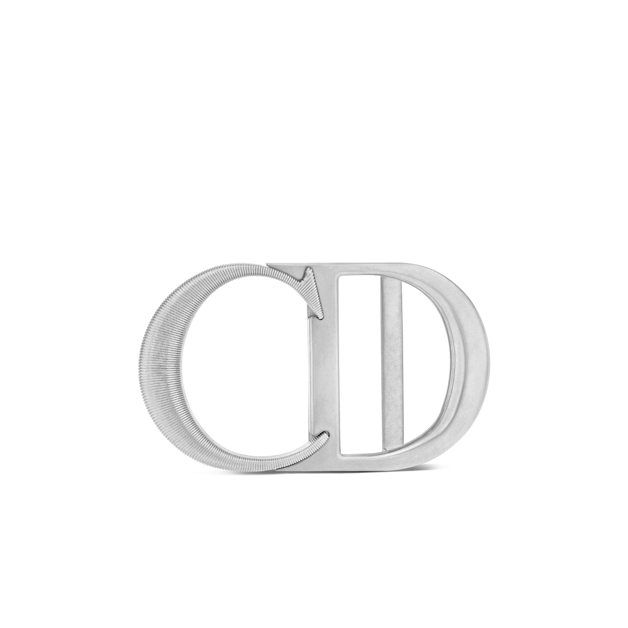 CD Icon Belt Buckle Antique Silver-Finish Brass, 35 MM E01