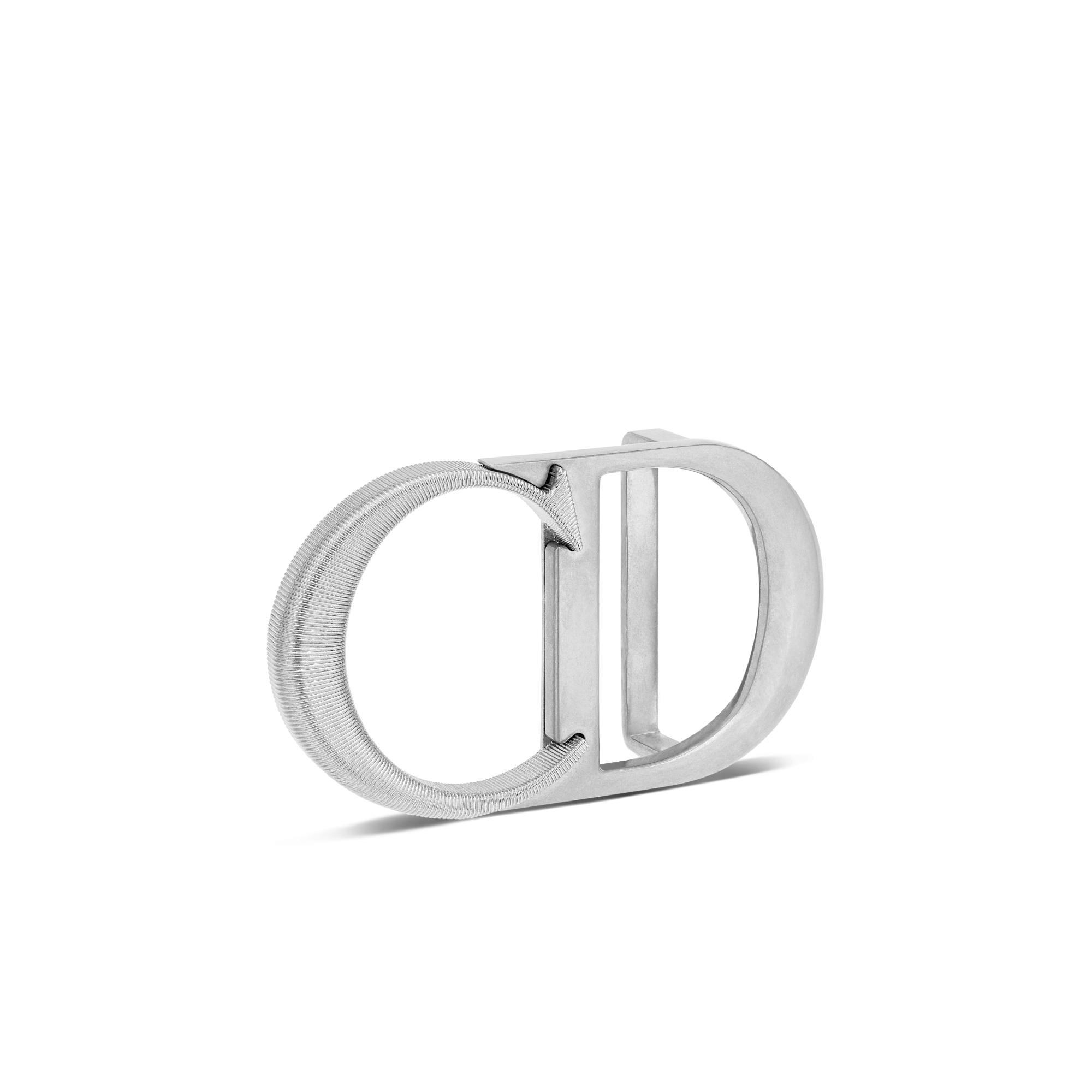 Boucle de ceinture CD Icon Laiton vieilli finition argentée, 35 mm E03