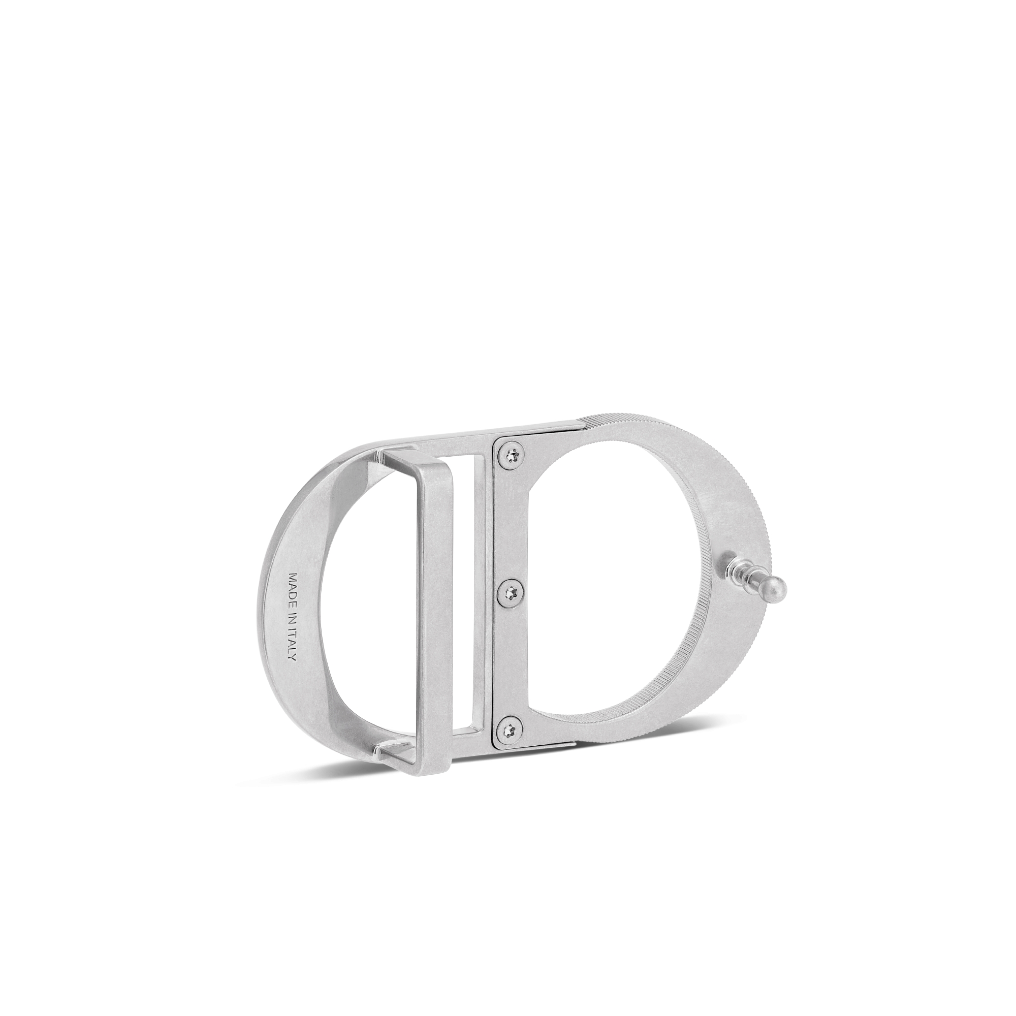 Boucle de ceinture CD Icon Laiton vieilli finition argentée, 35 mm E05