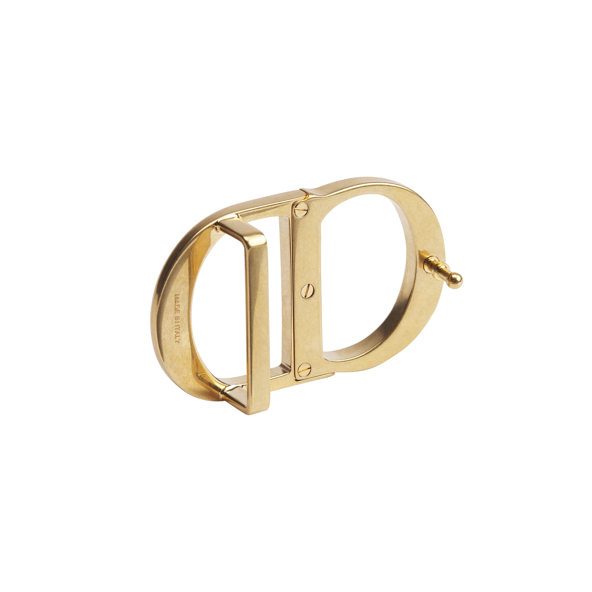 CD Icon Belt Buckle Antique Gold-Finish Brass, 35 MM E05