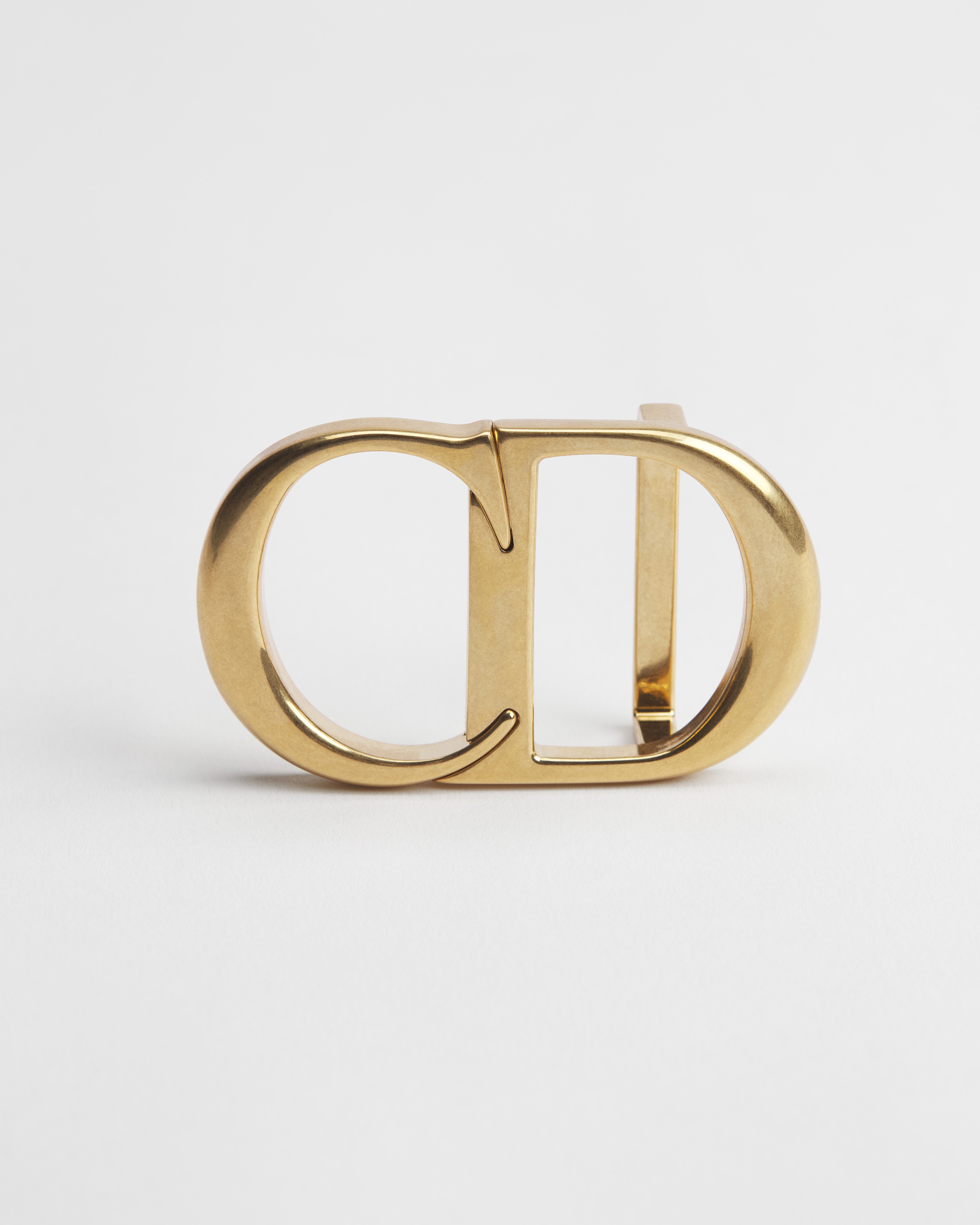 CD Icon Belt Buckle Antique Gold-Finish Brass, 35 MM E01