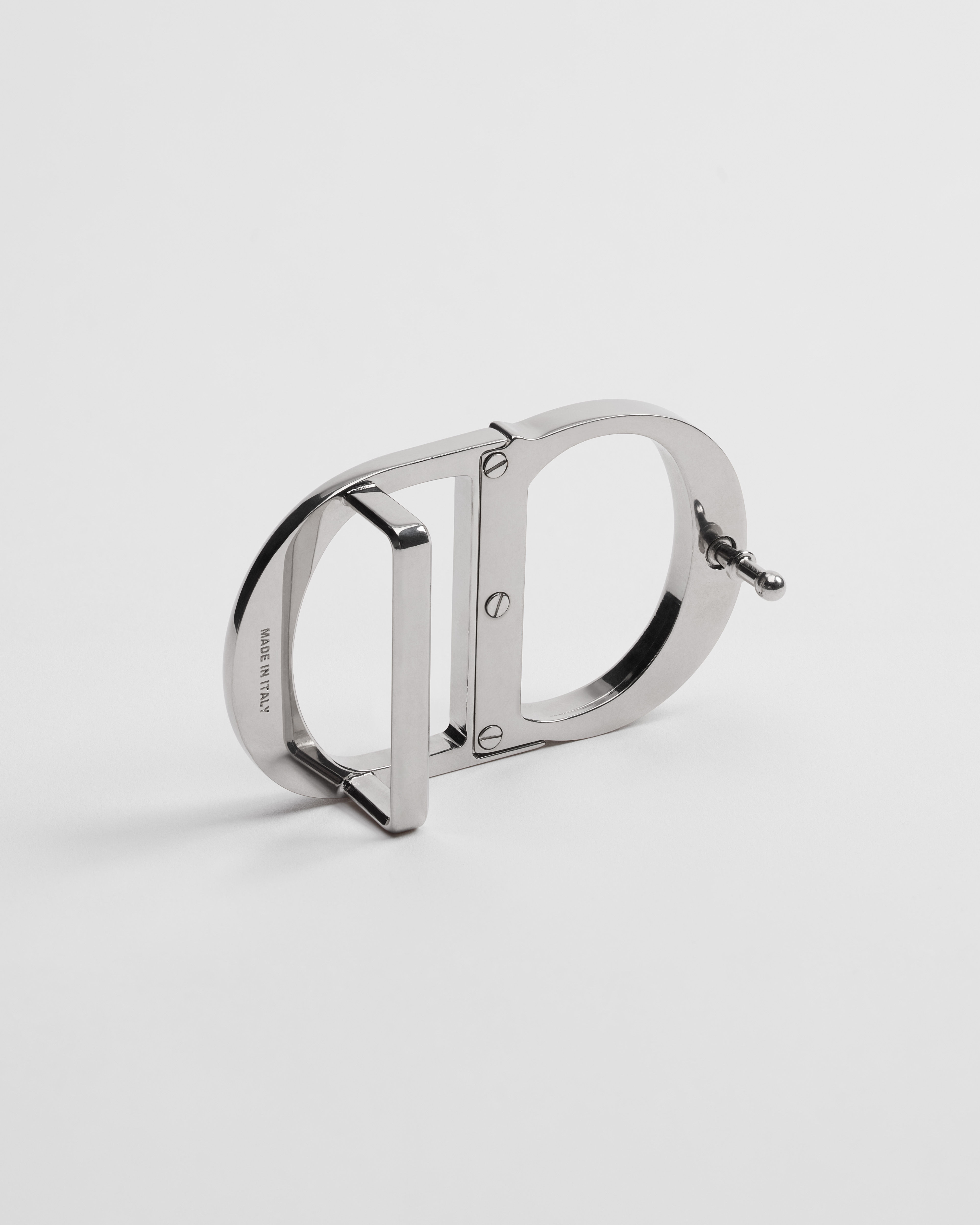 CD Icon Belt Buckle Antique Silver-Finish Brass, 35 MM E05