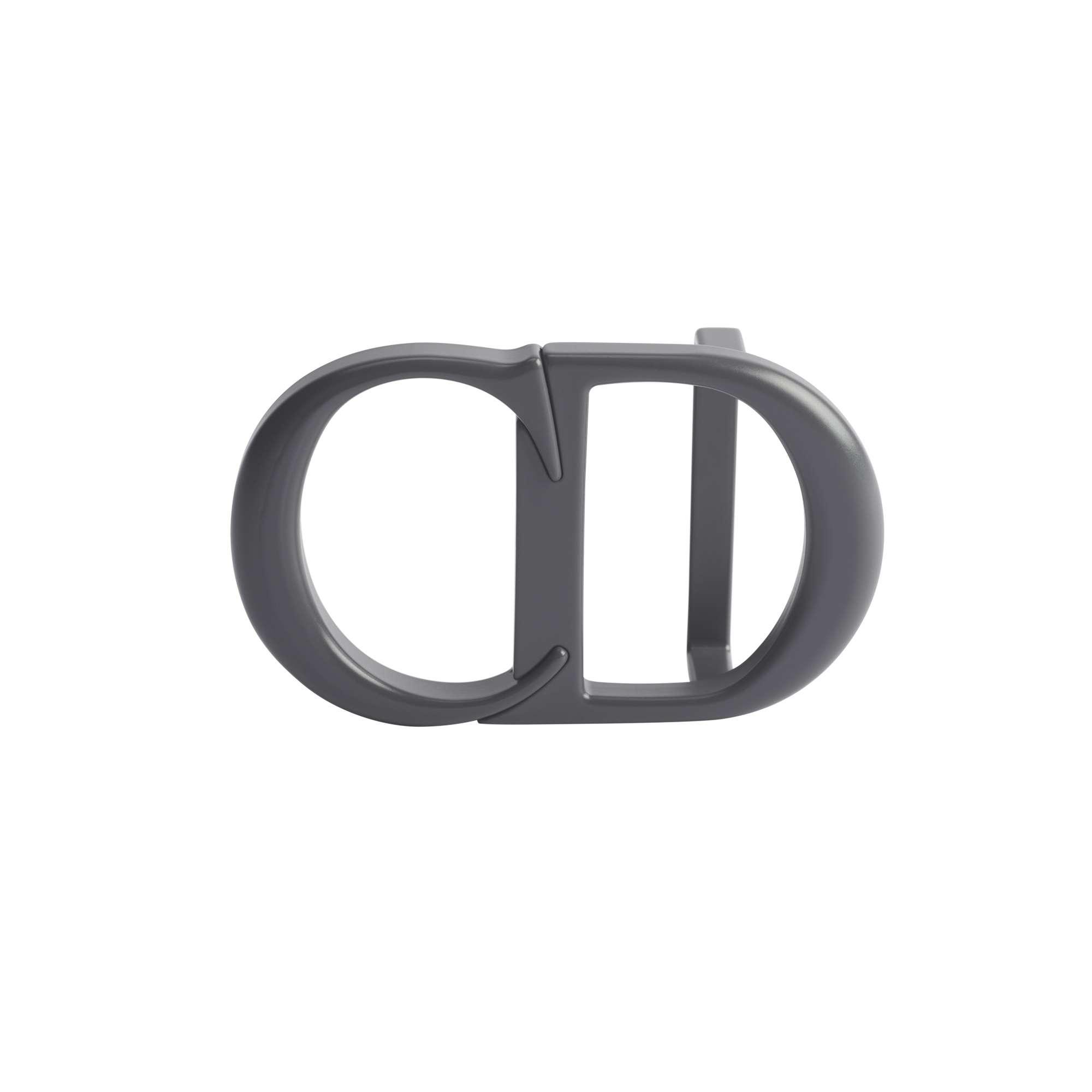 CD Icon Belt Buckle Gris Flanelle Lacquer-Finish Brass, 35 MM E01