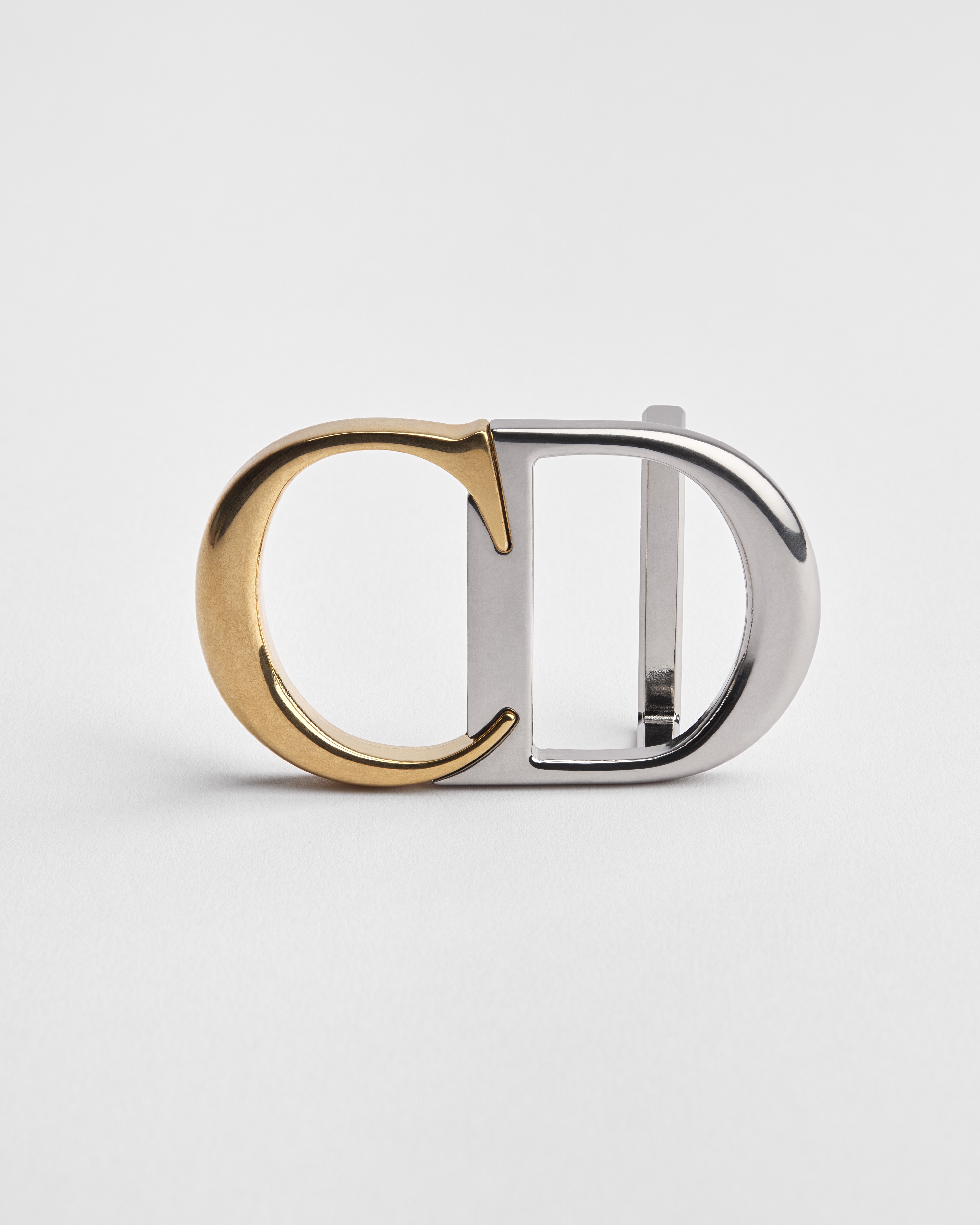 CD Icon Belt Buckle Antique Gold-Finish and Silver-Finish Brass, 35 MM E01