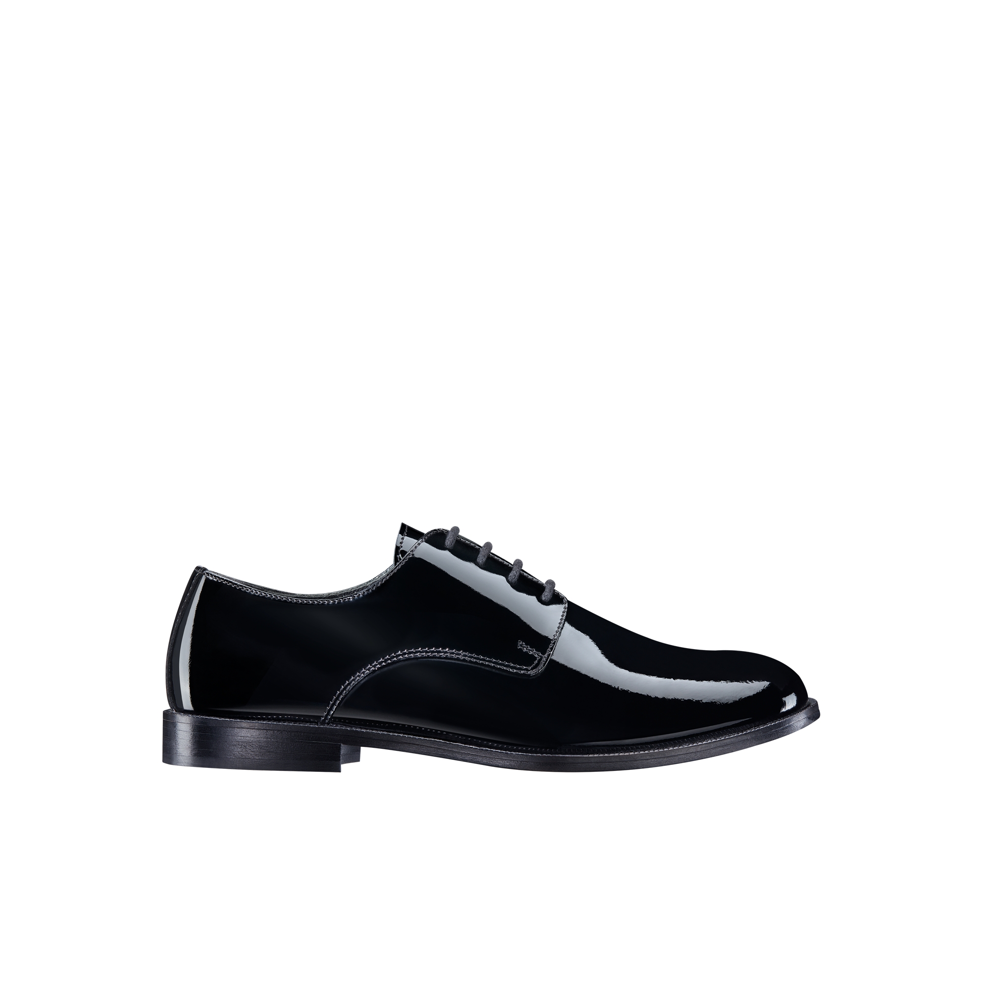 Kids' Derby Shoe Black Patent Calfskin E02