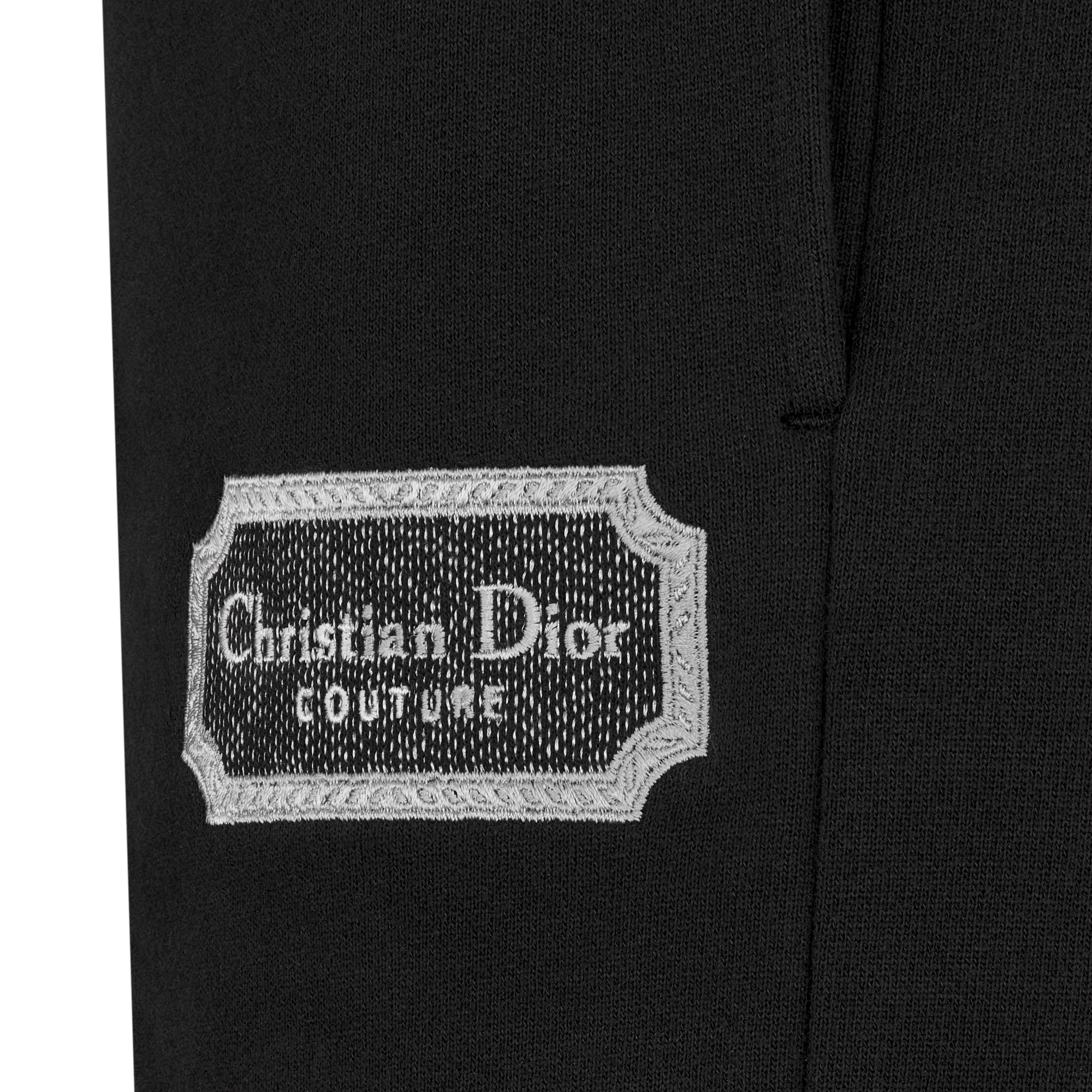 Christian Dior Couture Trainingshose für Kinder Baumwollfleece in Schwarz E09
