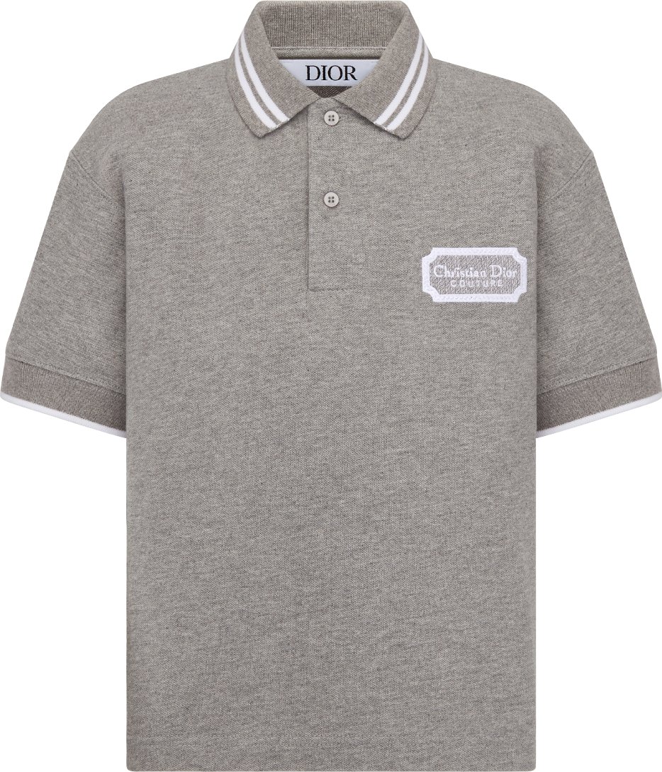Kids Christian Dior Couture Polo Shirt White Cotton Pique DIOR