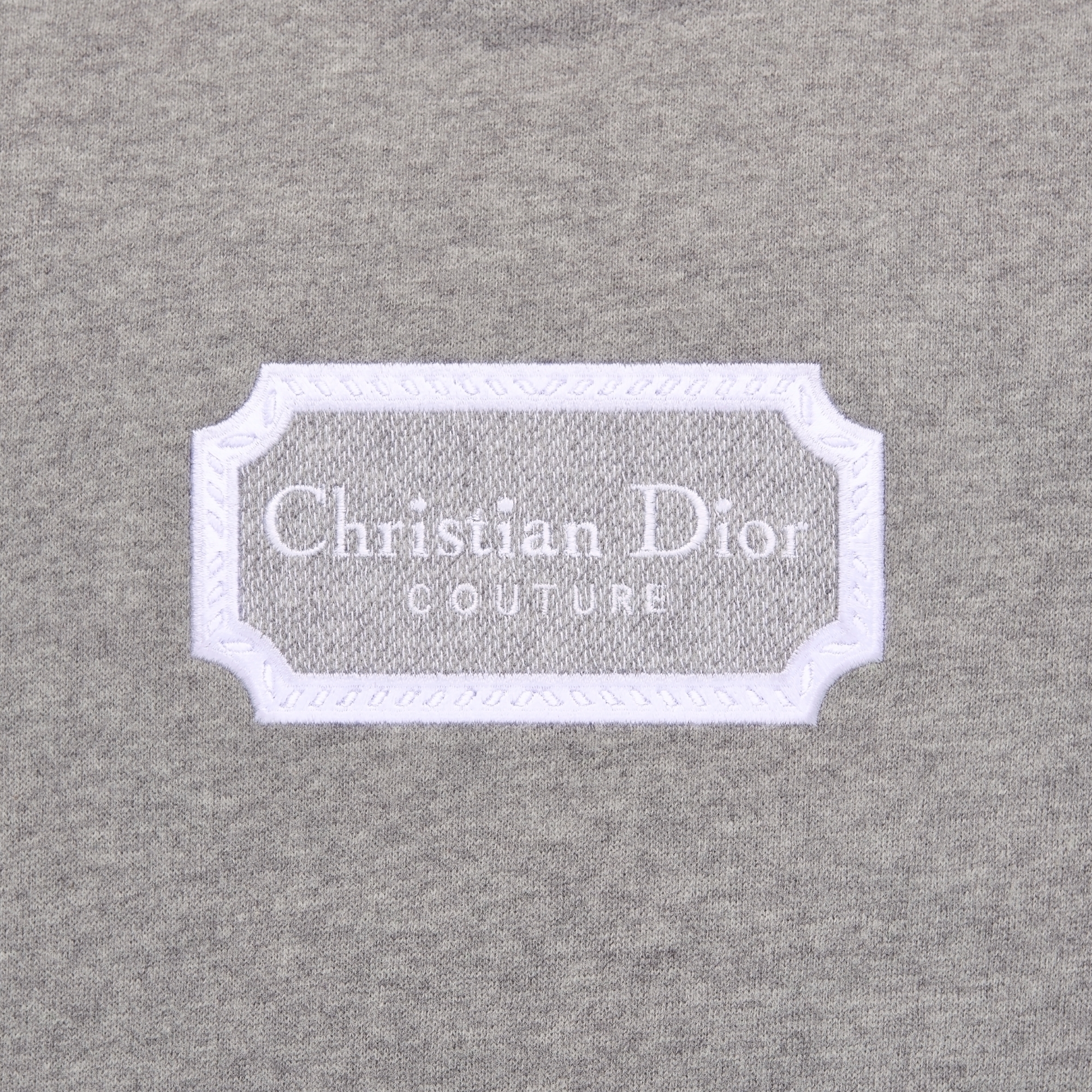 Kids' Christian Dior Couture Hooded Sweatshirt Heathered Gray Cotton Fleece E09