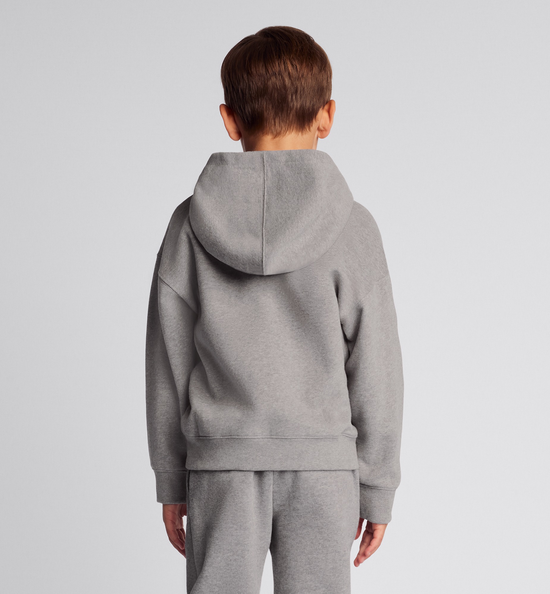 Kids' Christian Dior Couture Hooded Sweatshirt Heathered Gray Cotton Fleece E13