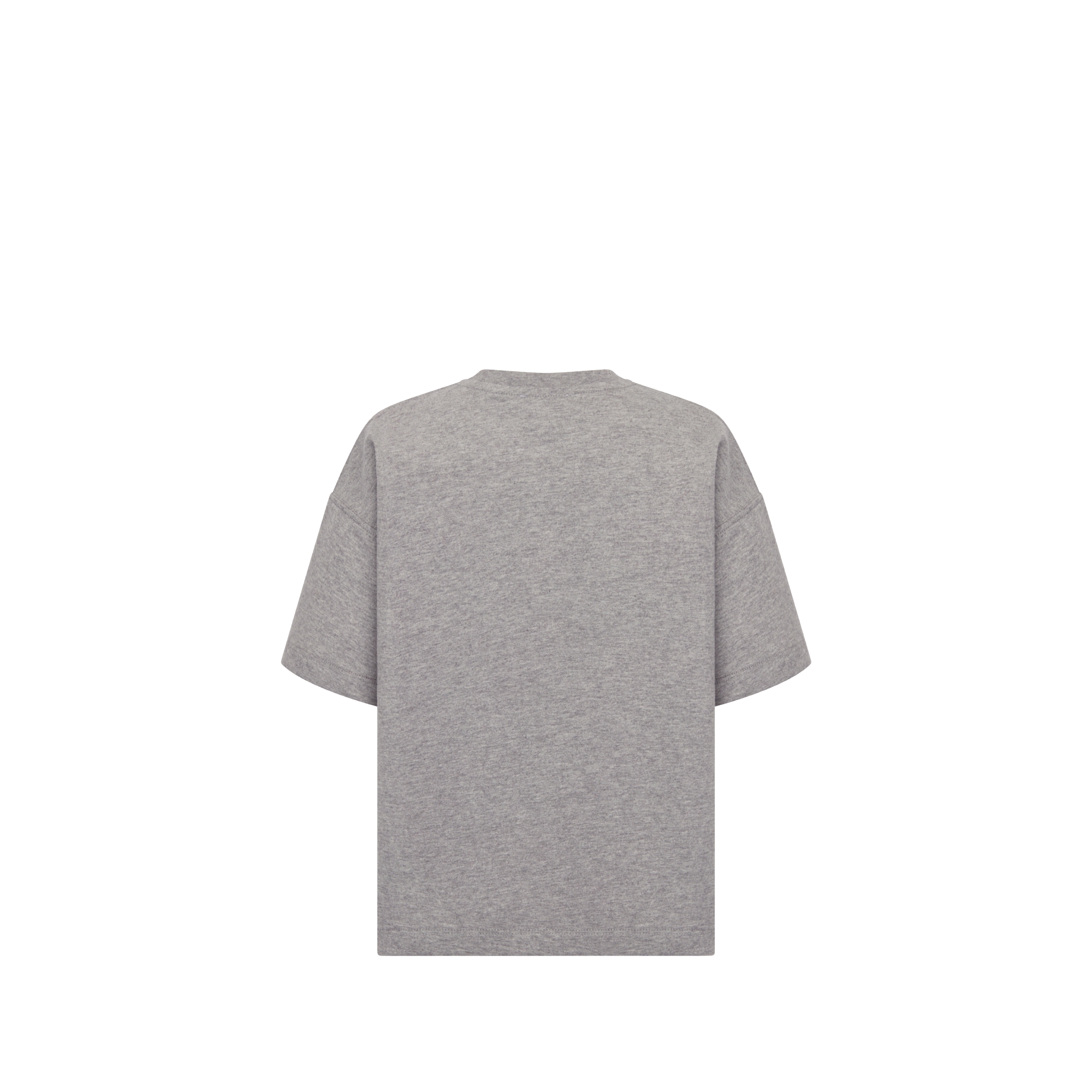 Christian Dior Couture T-Shirt für Kinder Baumwolljersey in meliertem Grau E08