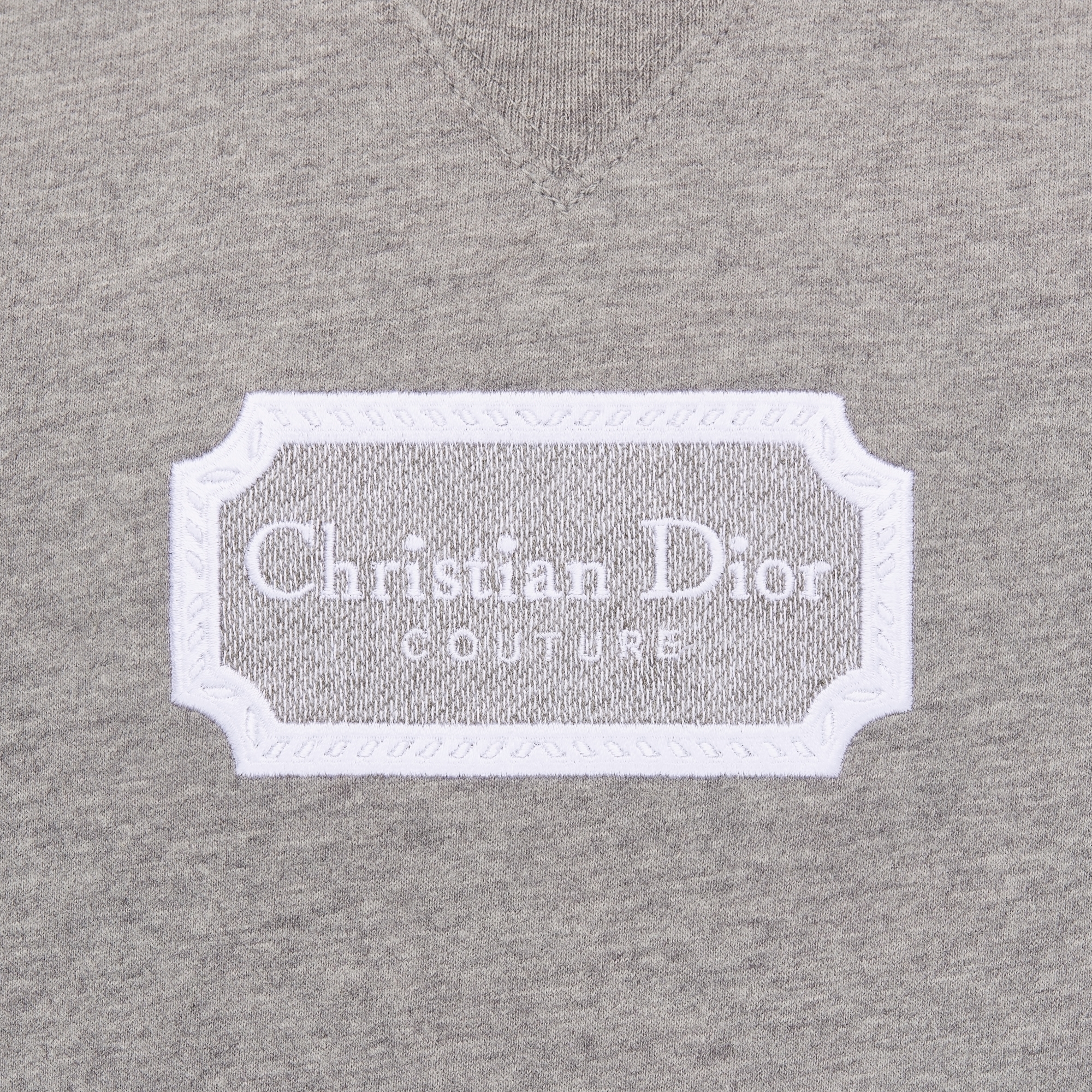 Christian Dior Couture T-Shirt für Kinder Baumwolljersey in meliertem Grau E09