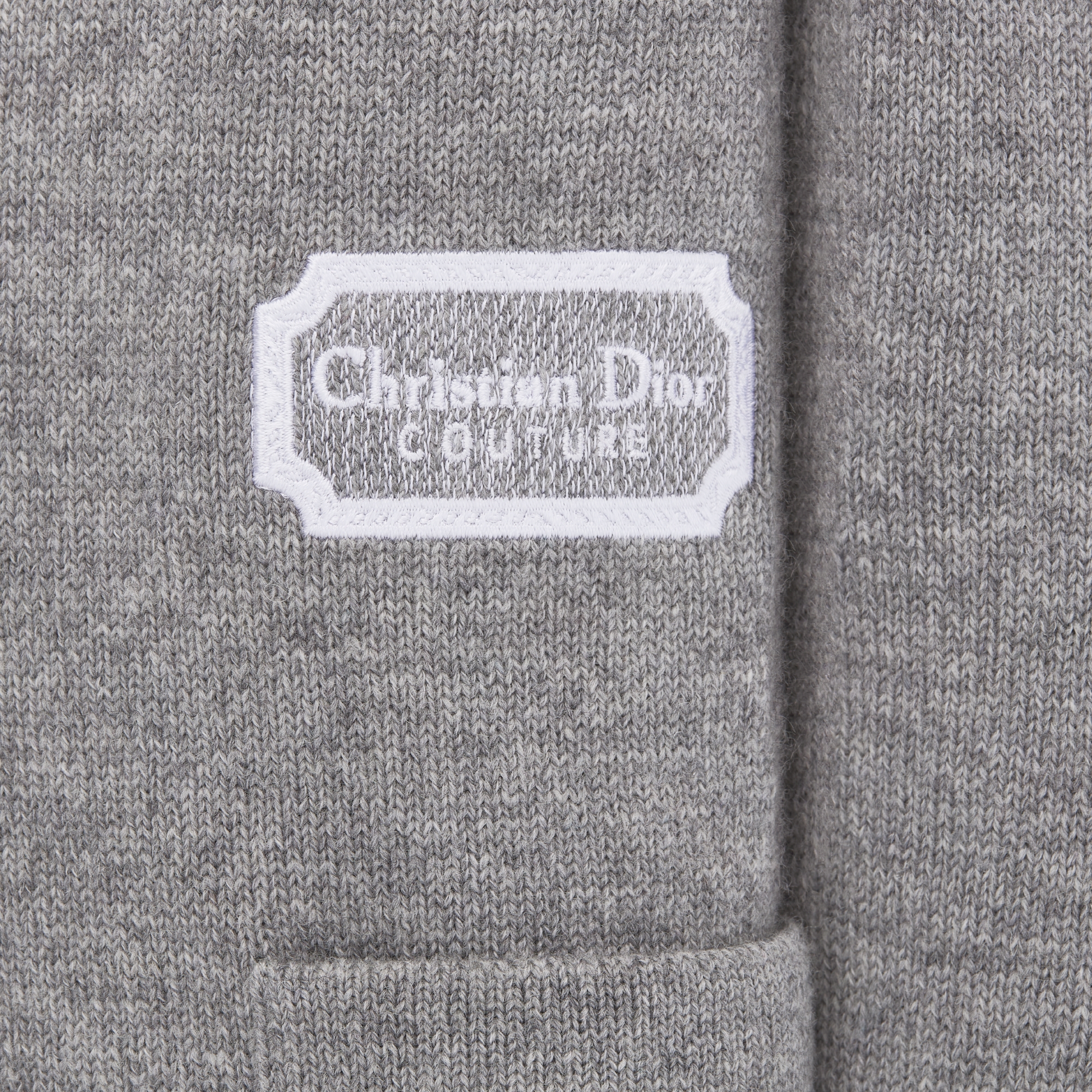 Kids' Christian Dior Couture Cardigan Heathered Gray Wool and Cashmere Knit E09